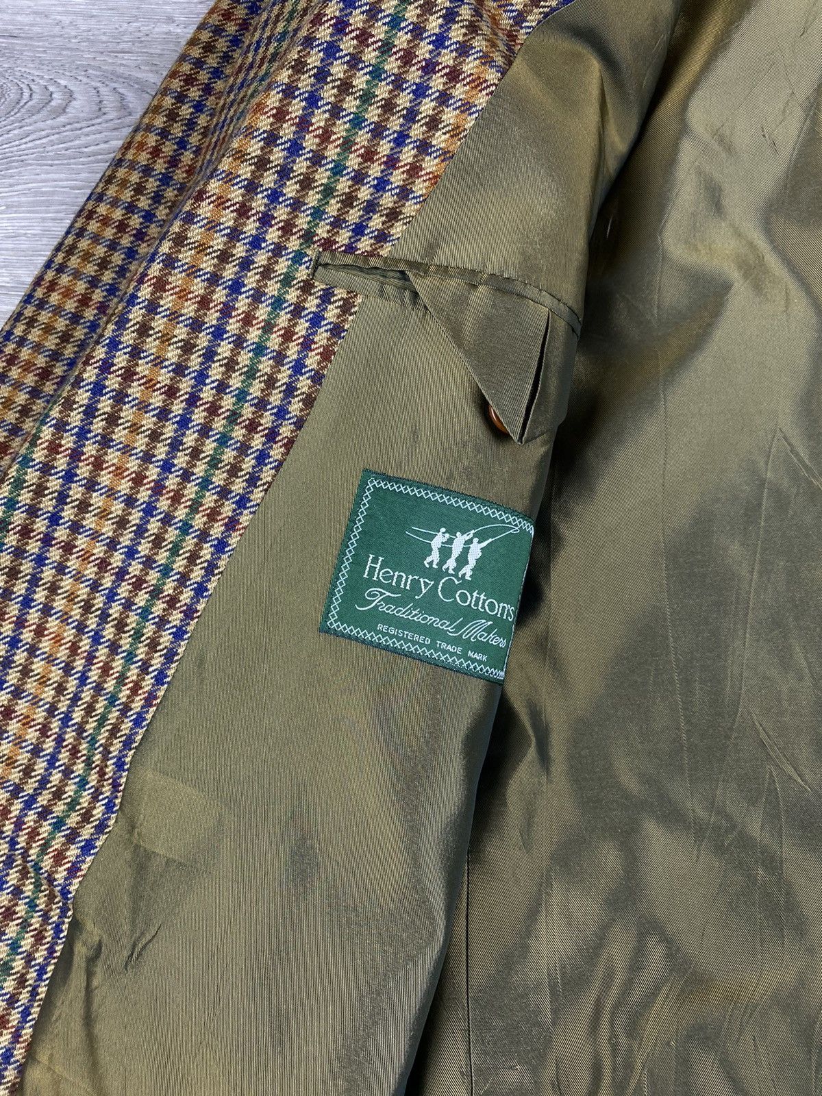 Henry Cotton's Henry Cottons Nova Check Style Blazer Wool Coats Jacket Size US L / EU 52-54 / 3 - 5 Thumbnail