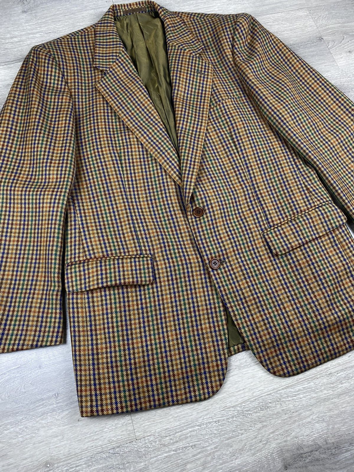 Henry Cotton's Henry Cottons Nova Check Style Blazer Wool Coats Jacket Size US L / EU 52-54 / 3 - 2 Thumbnail