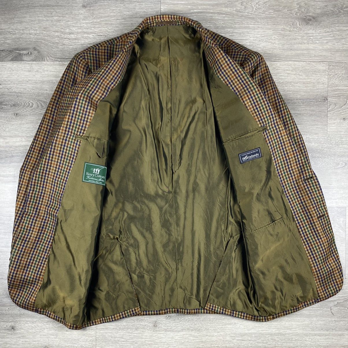 Henry Cotton's Henry Cottons Nova Check Style Blazer Wool Coats Jacket Size US L / EU 52-54 / 3 - 4 Thumbnail