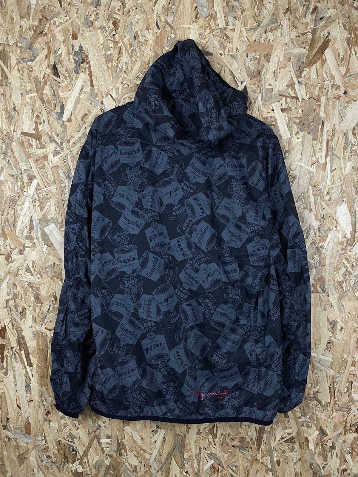 Andy Warhol × Uniqlo STEAL 🔥 Andy Warhol Full Print Campbell Hoodie Windbreaker Size US XL / EU 56 / 4 - 7 Thumbnail