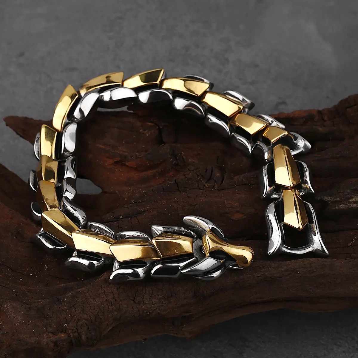 Jewelry Snake Ouroboros Dragon Bone Bracelet Size ONE SIZE - 3 Thumbnail