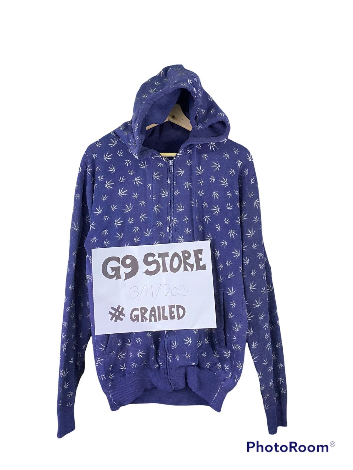 Japanese Brand × Vintage MUST GO 🔥 Vintage Marijuana Fullprint Hoodie Sweatshirt Size US M / EU 48-50 / 2 - 11 Thumbnail