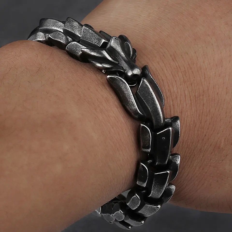 Jewelry Snake Ouroboros Dragon Bone Bracelet Size ONE SIZE - 3 Thumbnail
