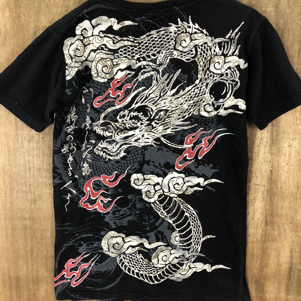 Japanese Brand DLL Japan Dragon Black Tshirt vintage #101 Size US S / EU 44-46 / 1 - 7 Thumbnail