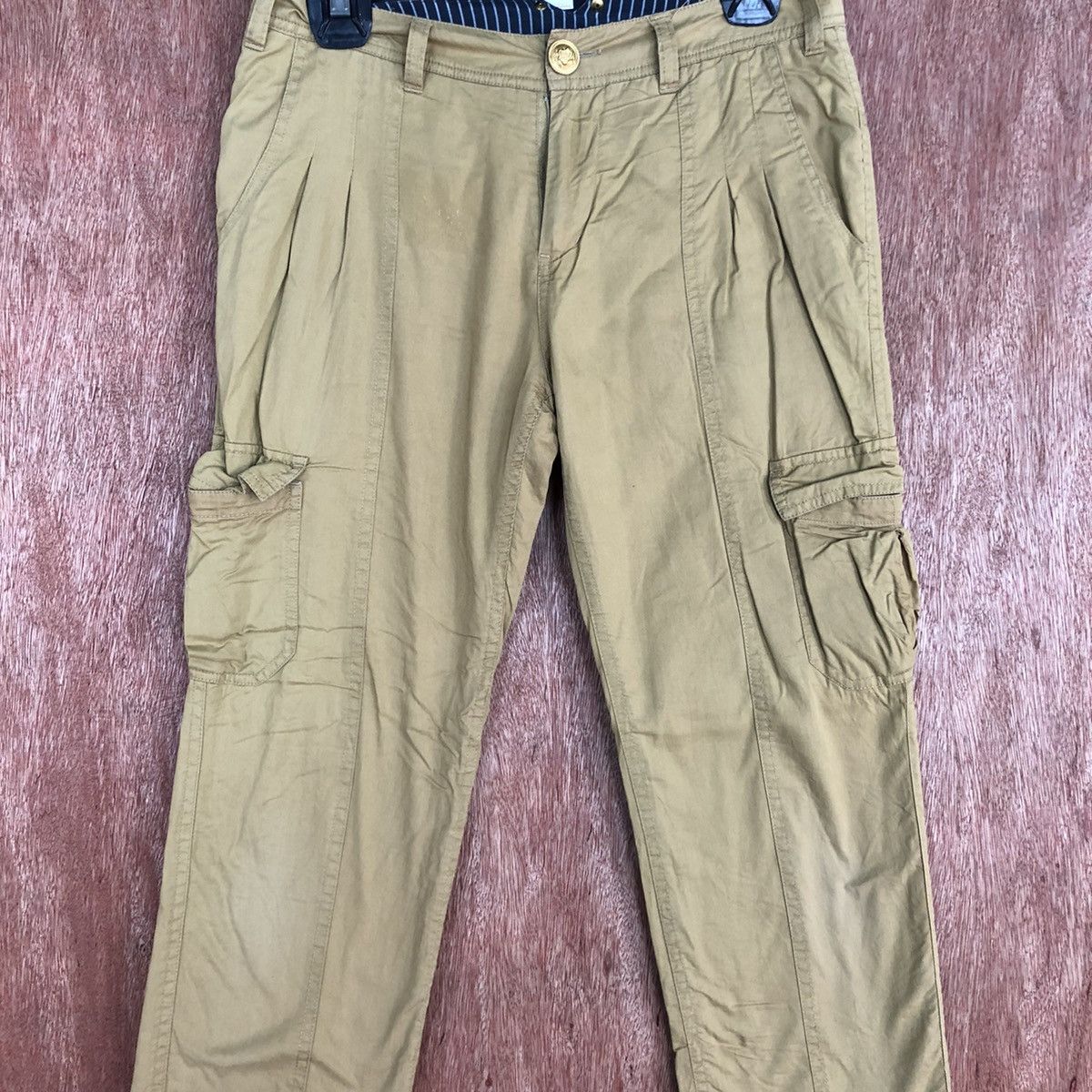 Japanese Brand Japan Brown Multipocket Tactical Cargo Pants #c928 Size US 27 - 4 Thumbnail
