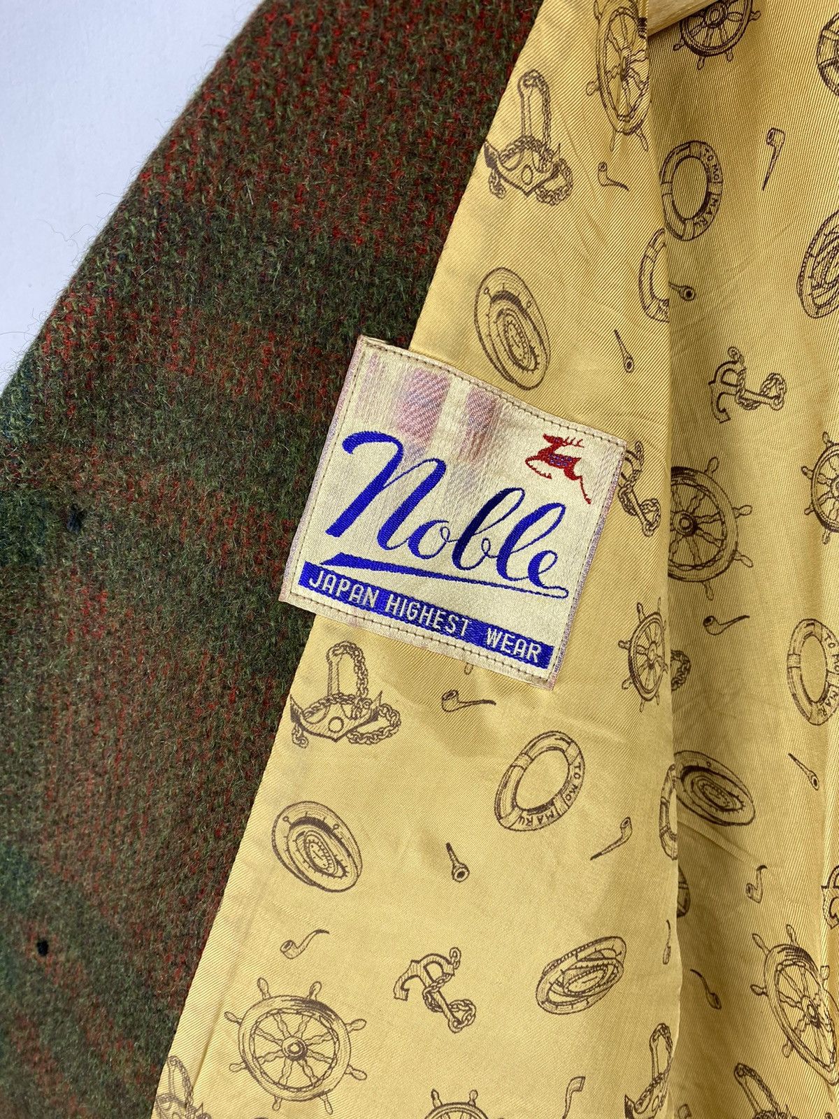 Japanese Brand GONE 🔥 Vintage 80s Noble Checkered Button Up Wool Jacket Size US L / EU 52-54 / 3 - 5 Thumbnail