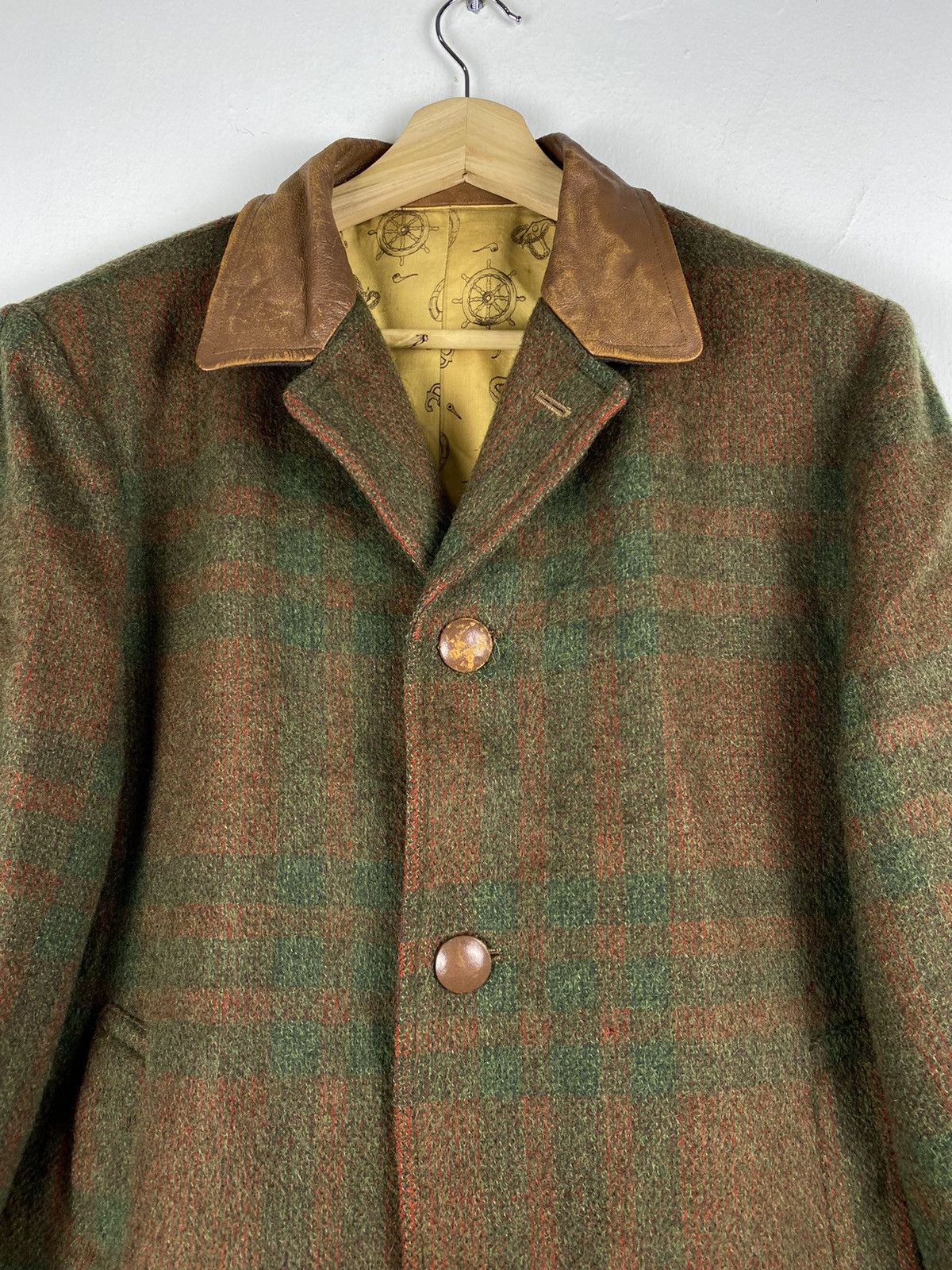 Japanese Brand GONE 🔥 Vintage 80s Noble Checkered Button Up Wool Jacket Size US L / EU 52-54 / 3 - 4 Thumbnail