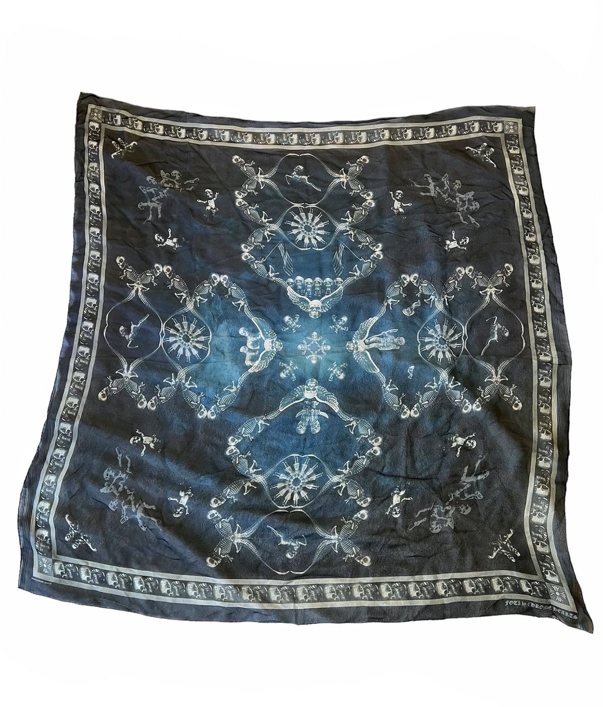 Chrome Hearts YEAT Foti Skull Silk Sheer Scarf | Grailed