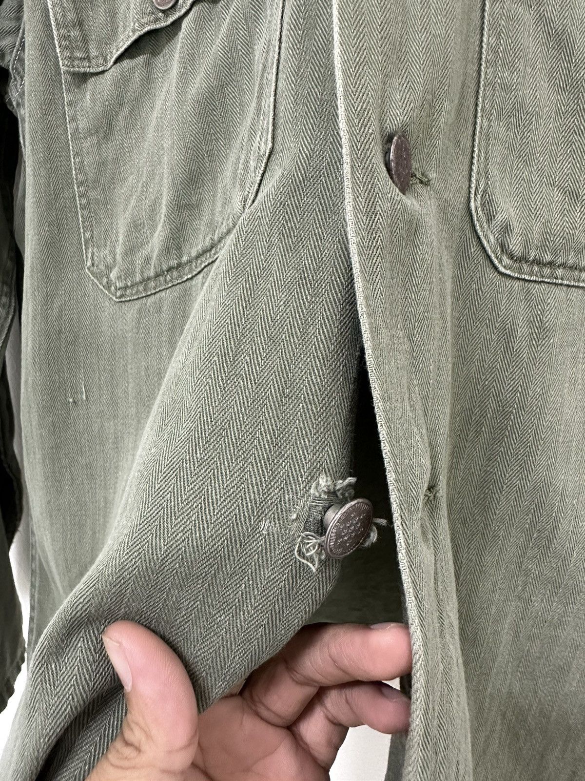Vintage Vintage WW2 US Army HBT 13 Star Jacket Design Size US M / EU 48-50 / 2 - 6 Thumbnail