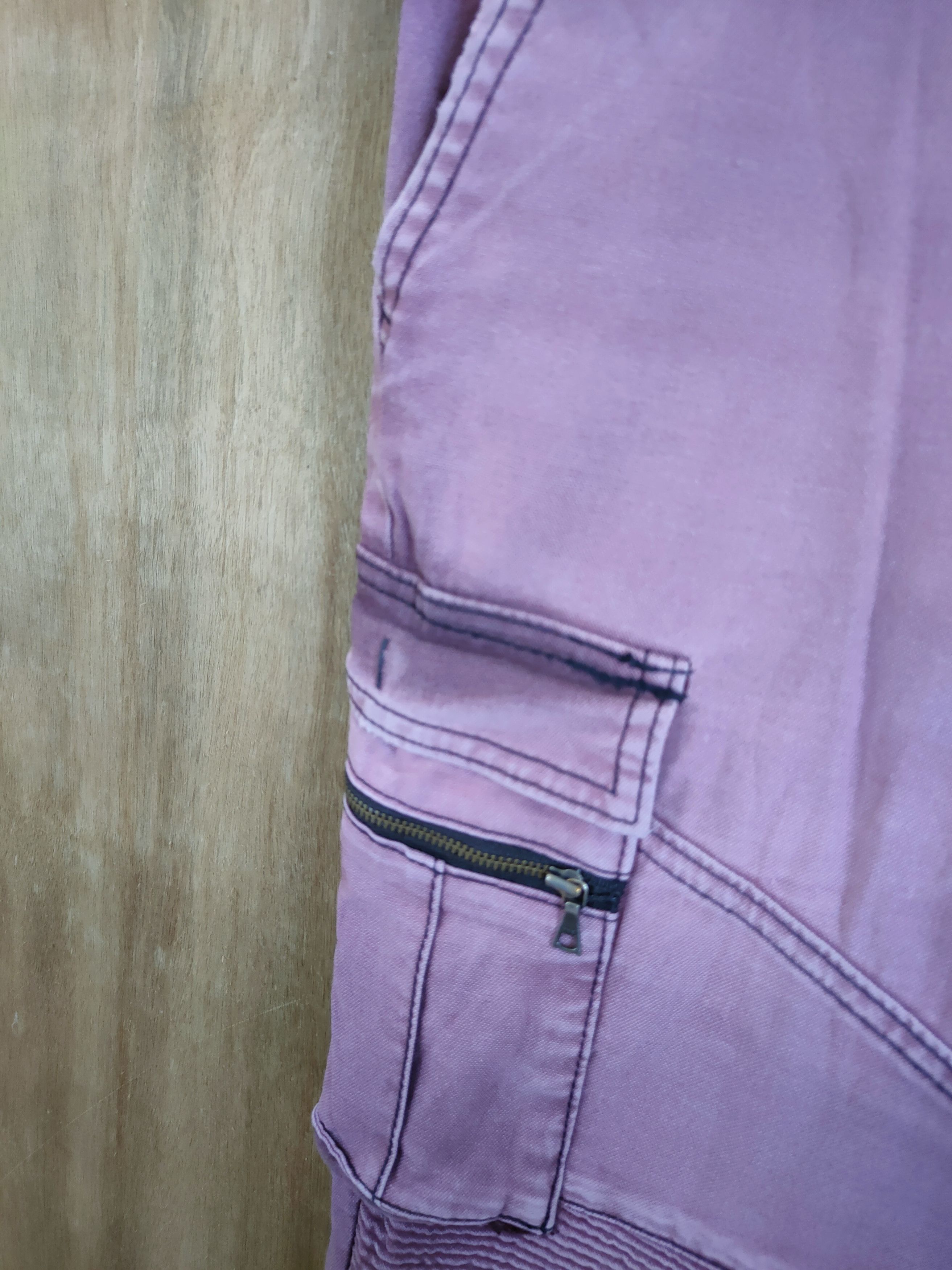 Tora purple thrashed distressed faded Cargo pants #46-749