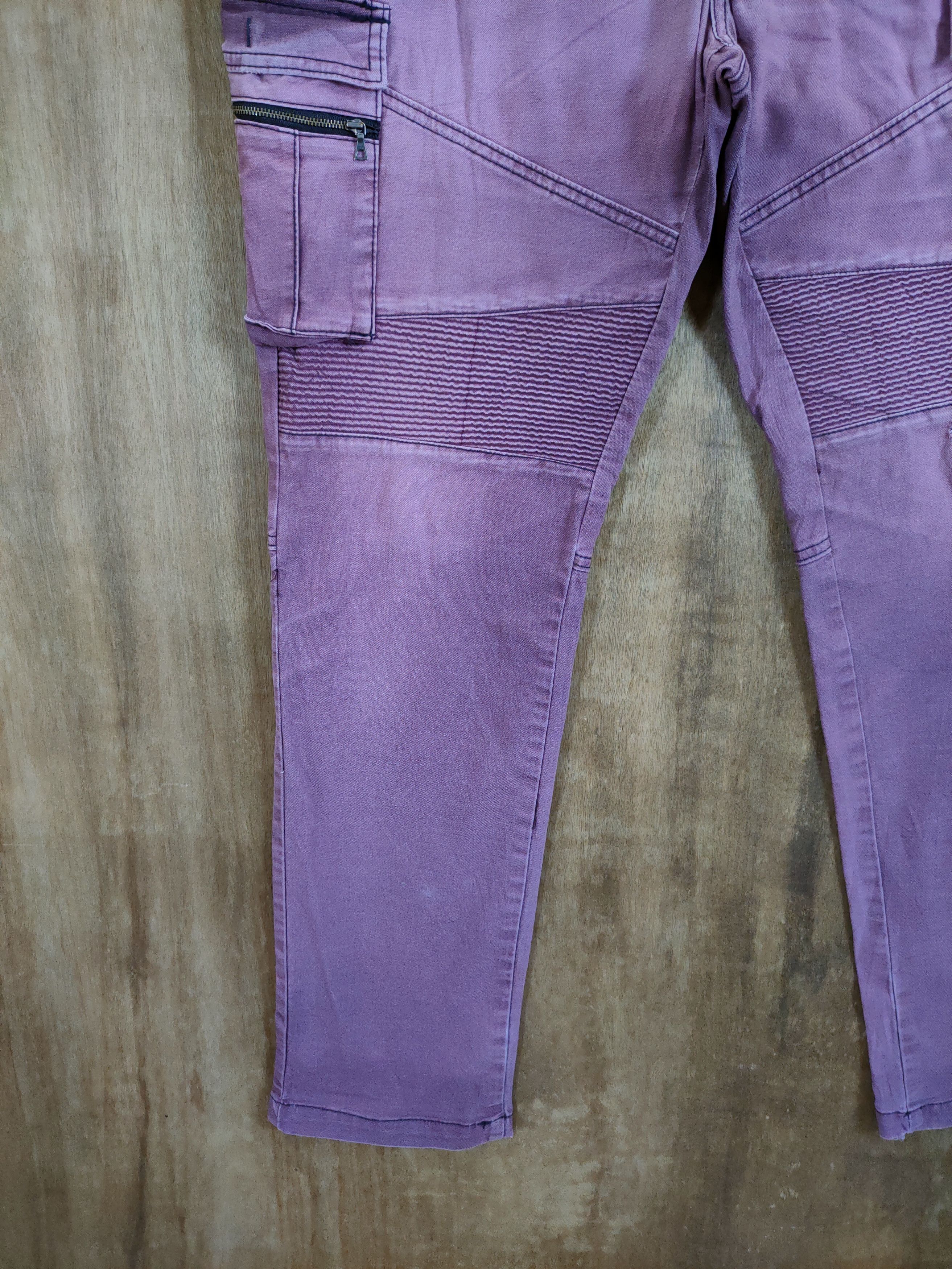 Tora purple thrashed distressed faded Cargo pants #46-749