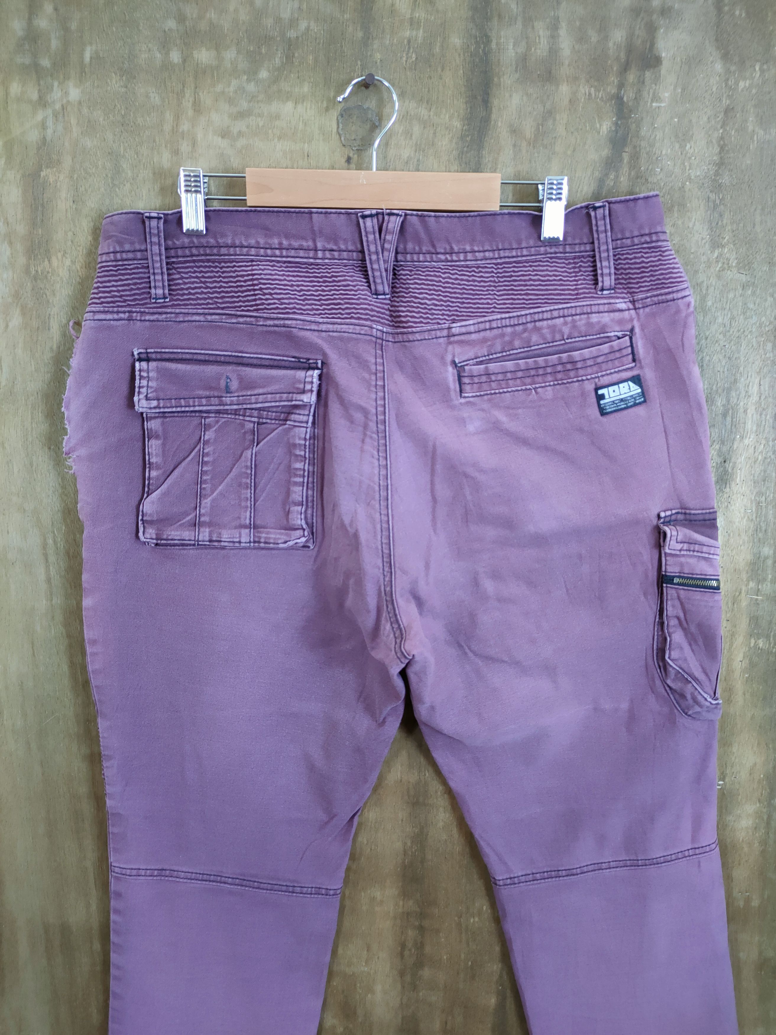 Tora purple thrashed distressed faded Cargo pants #46-749