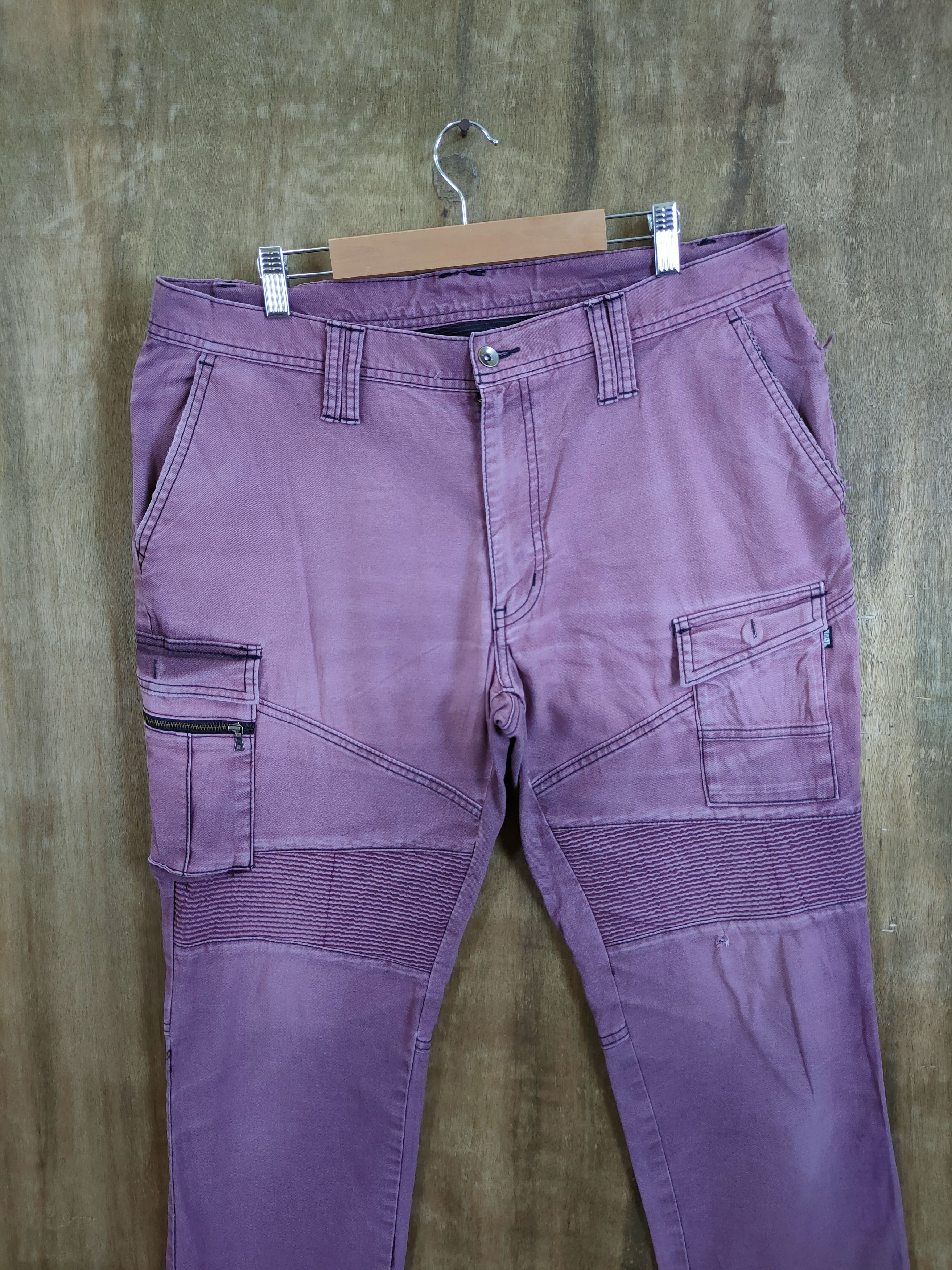 Tora purple thrashed distressed faded Cargo pants #46-749