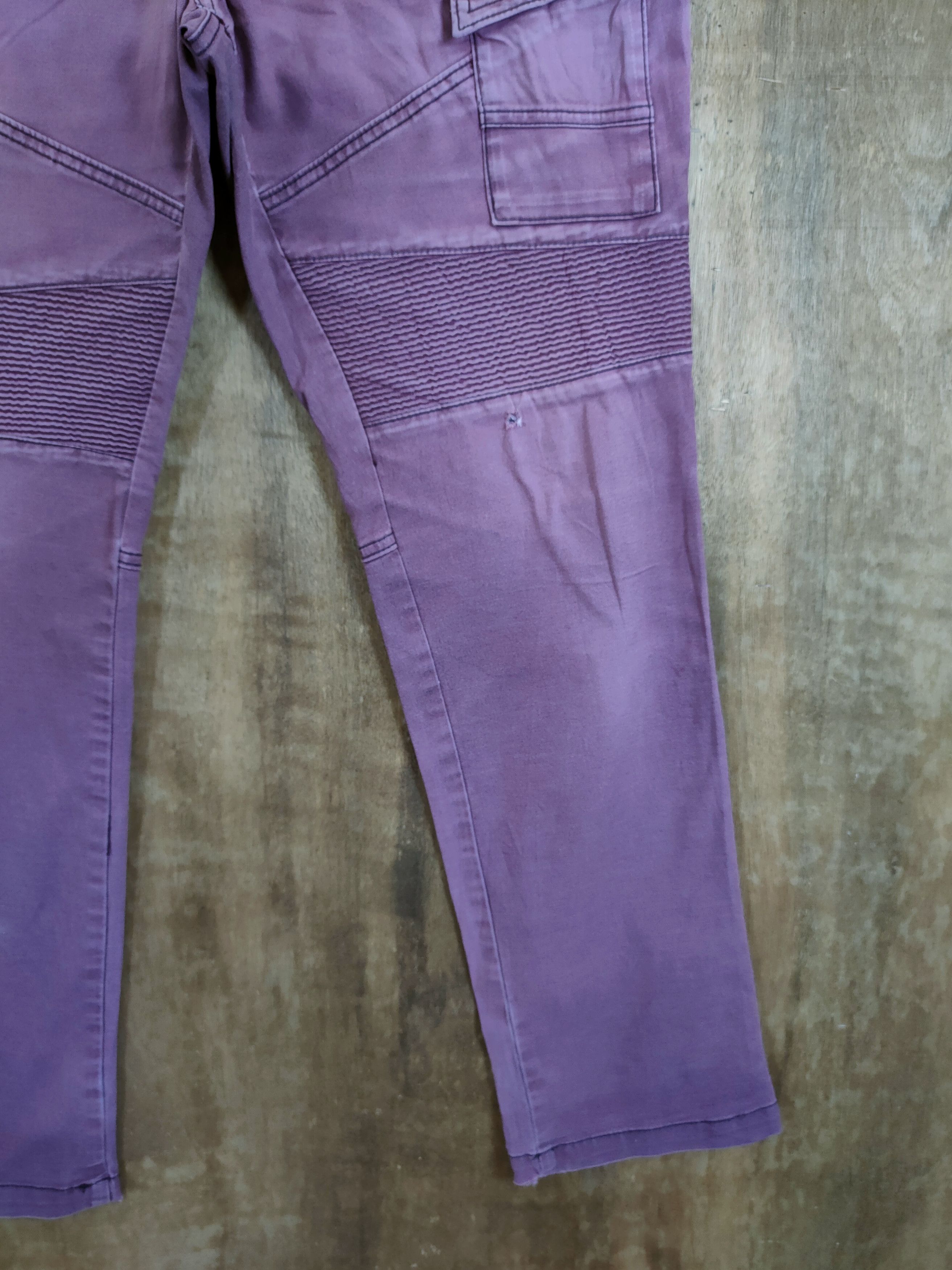Tora purple thrashed distressed faded Cargo pants #46-749
