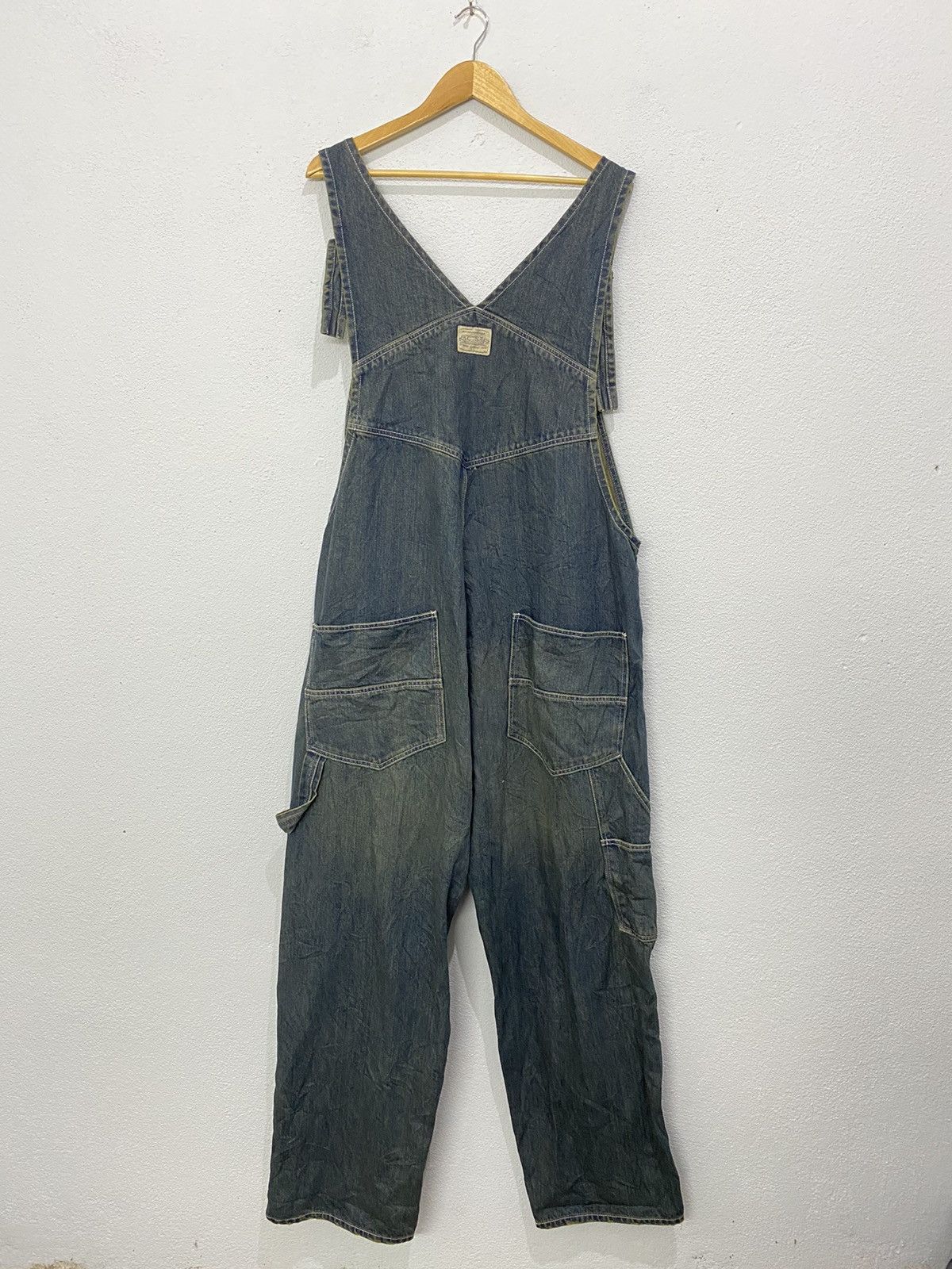 Japanese Brand × Vintage Vintage Denim Coverall Carpenter Workwear Japanese Brand Size US 43 - 12 Thumbnail