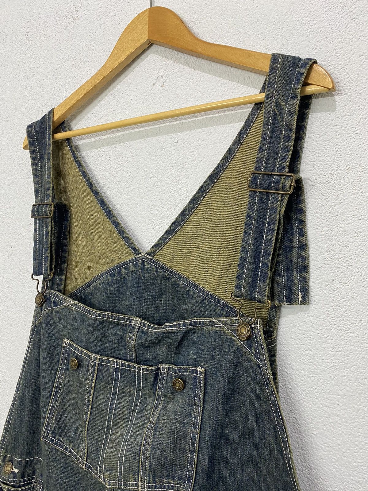 Japanese Brand × Vintage Vintage Denim Coverall Carpenter Workwear Japanese Brand Size US 43 - 4 Thumbnail