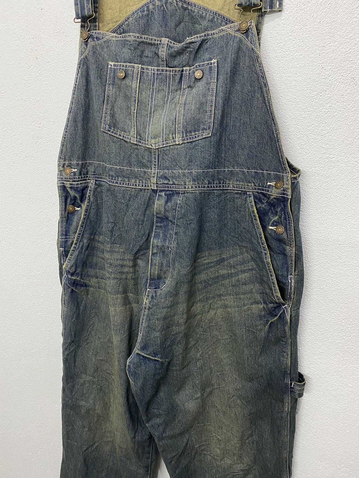 Japanese Brand × Vintage Vintage Denim Coverall Carpenter Workwear Japanese Brand Size US 43 - 7 Thumbnail