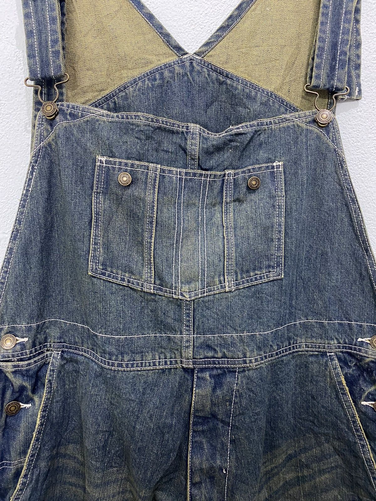 Japanese Brand × Vintage Vintage Denim Coverall Carpenter Workwear Japanese Brand Size US 43 - 5 Thumbnail