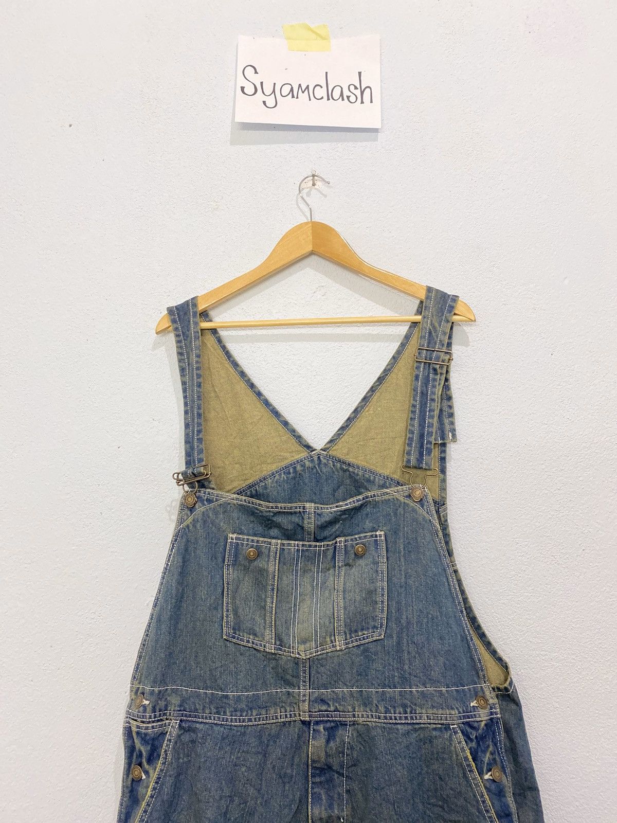 Japanese Brand × Vintage Vintage Denim Coverall Carpenter Workwear Japanese Brand Size US 43 - 2 Thumbnail