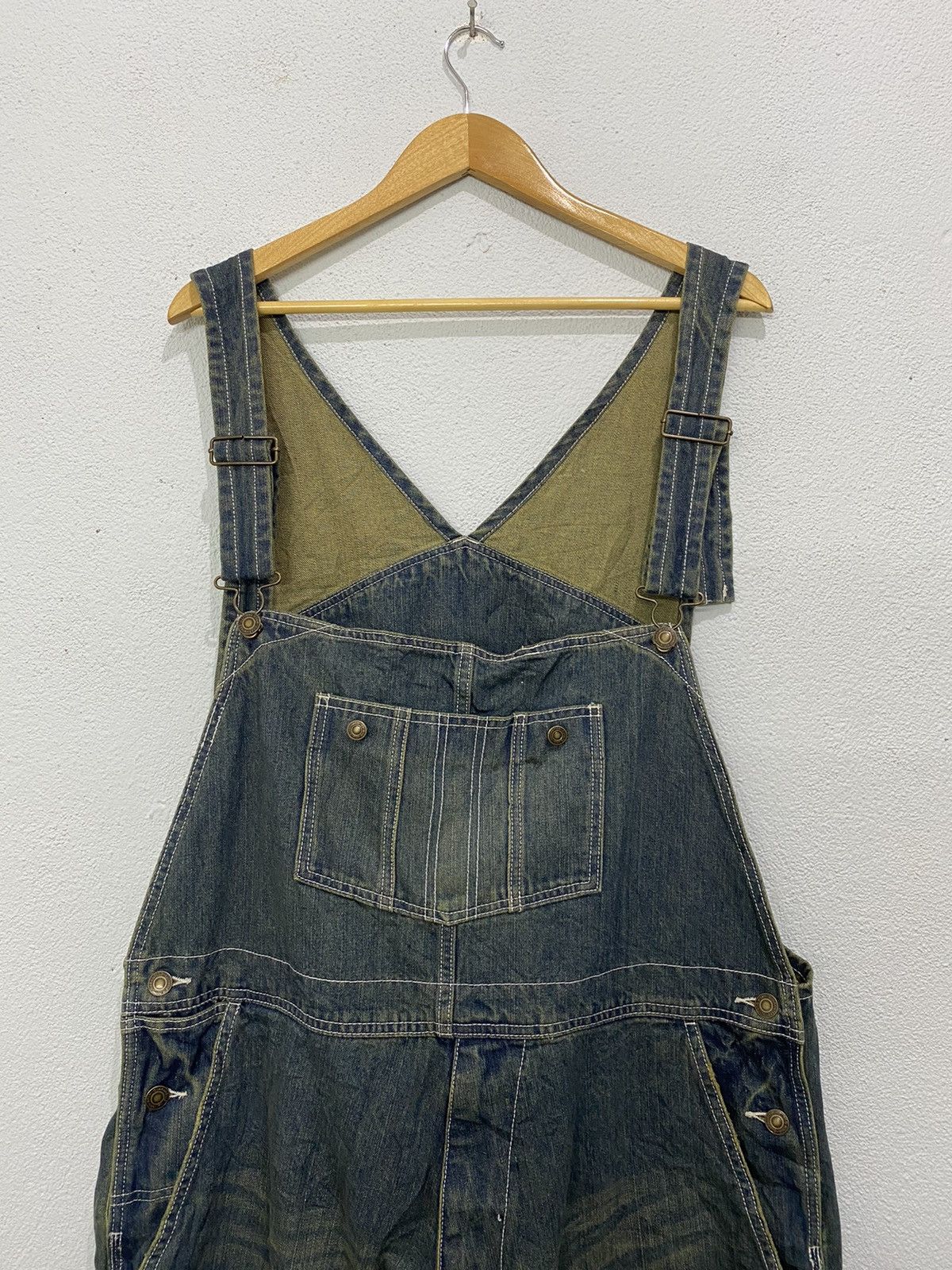 Japanese Brand × Vintage Vintage Denim Coverall Carpenter Workwear Japanese Brand Size US 43 - 3 Thumbnail