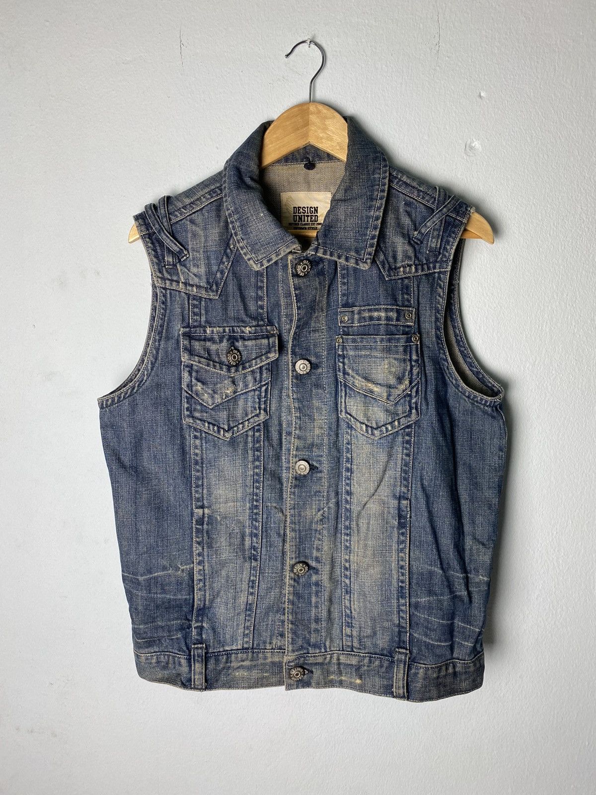 Japanese Brand Design United Denim Jacket Vest Size US M / EU 48-50 / 2 - 2 Thumbnail