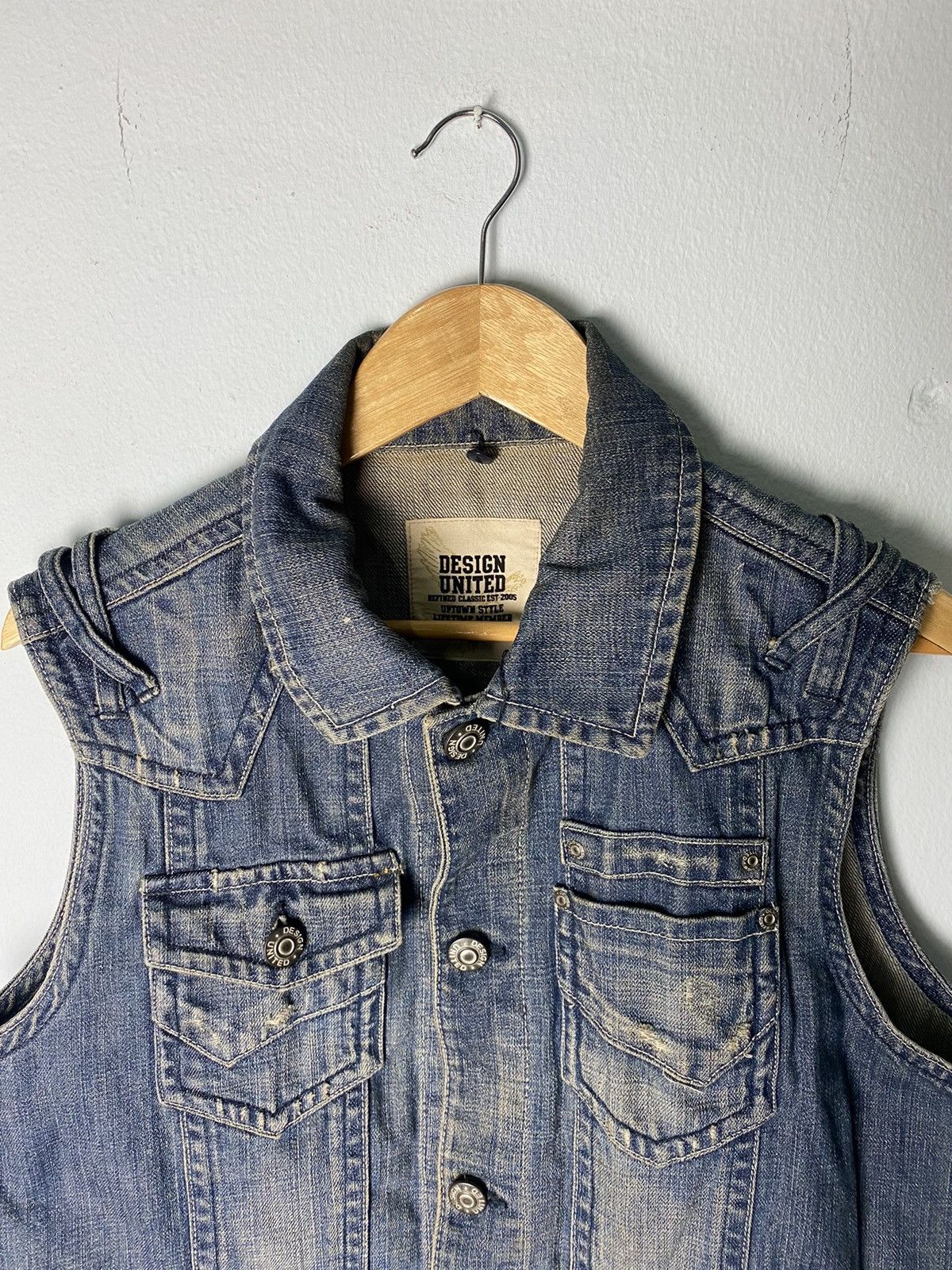 Japanese Brand Design United Denim Jacket Vest Size US M / EU 48-50 / 2 - 7 Thumbnail