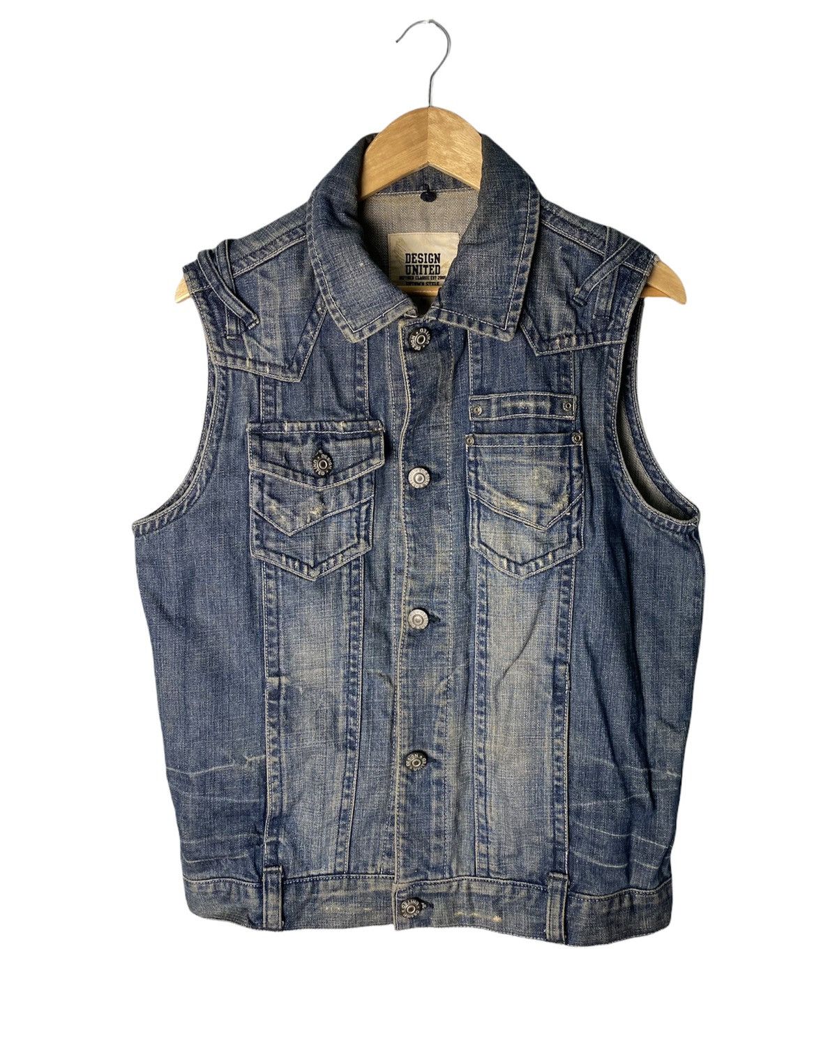 Japanese Brand Design United Denim Jacket Vest Size US M / EU 48-50 / 2 - 1 Thumbnail
