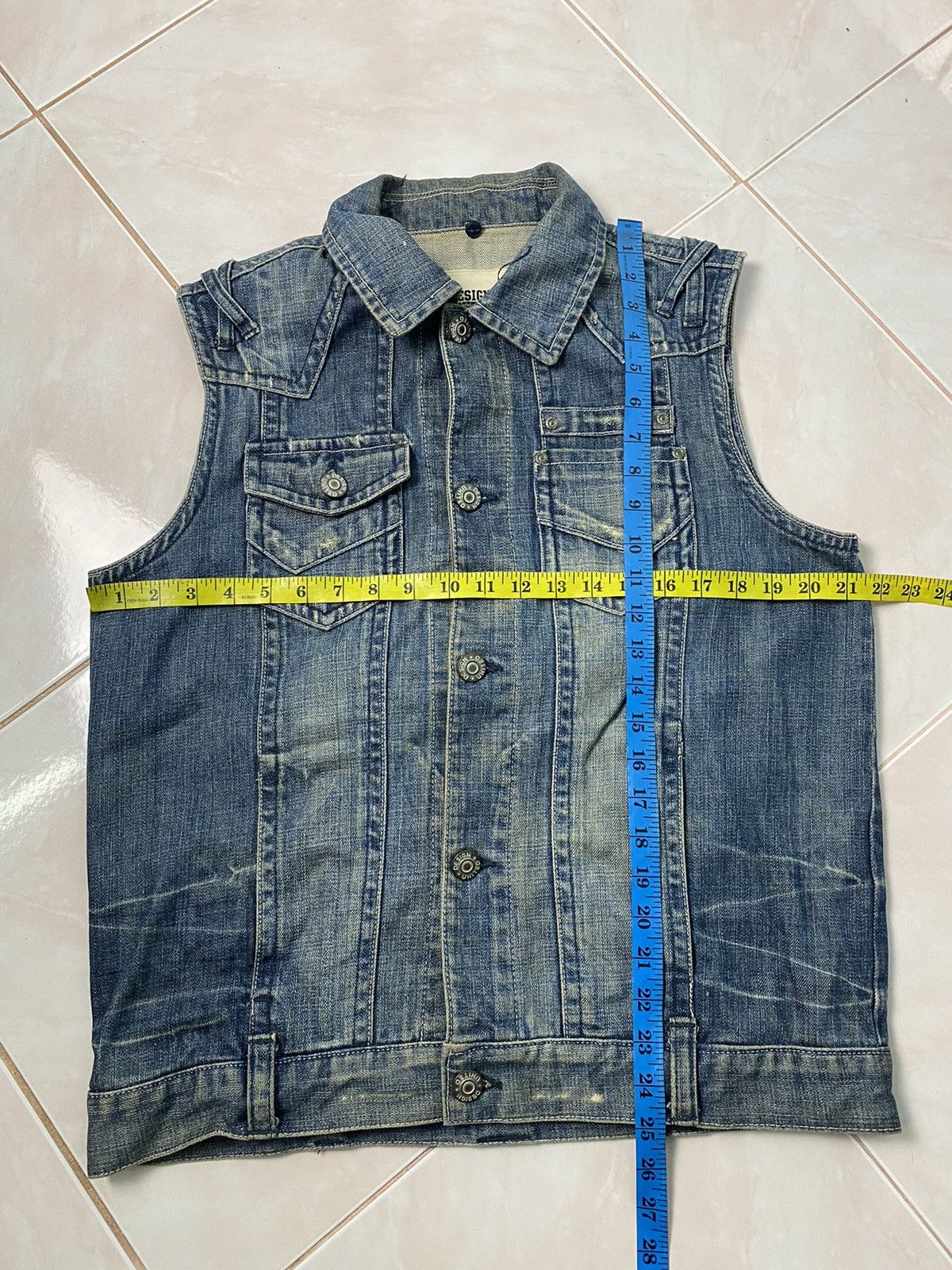 Japanese Brand Design United Denim Jacket Vest Size US M / EU 48-50 / 2 - 13 Thumbnail