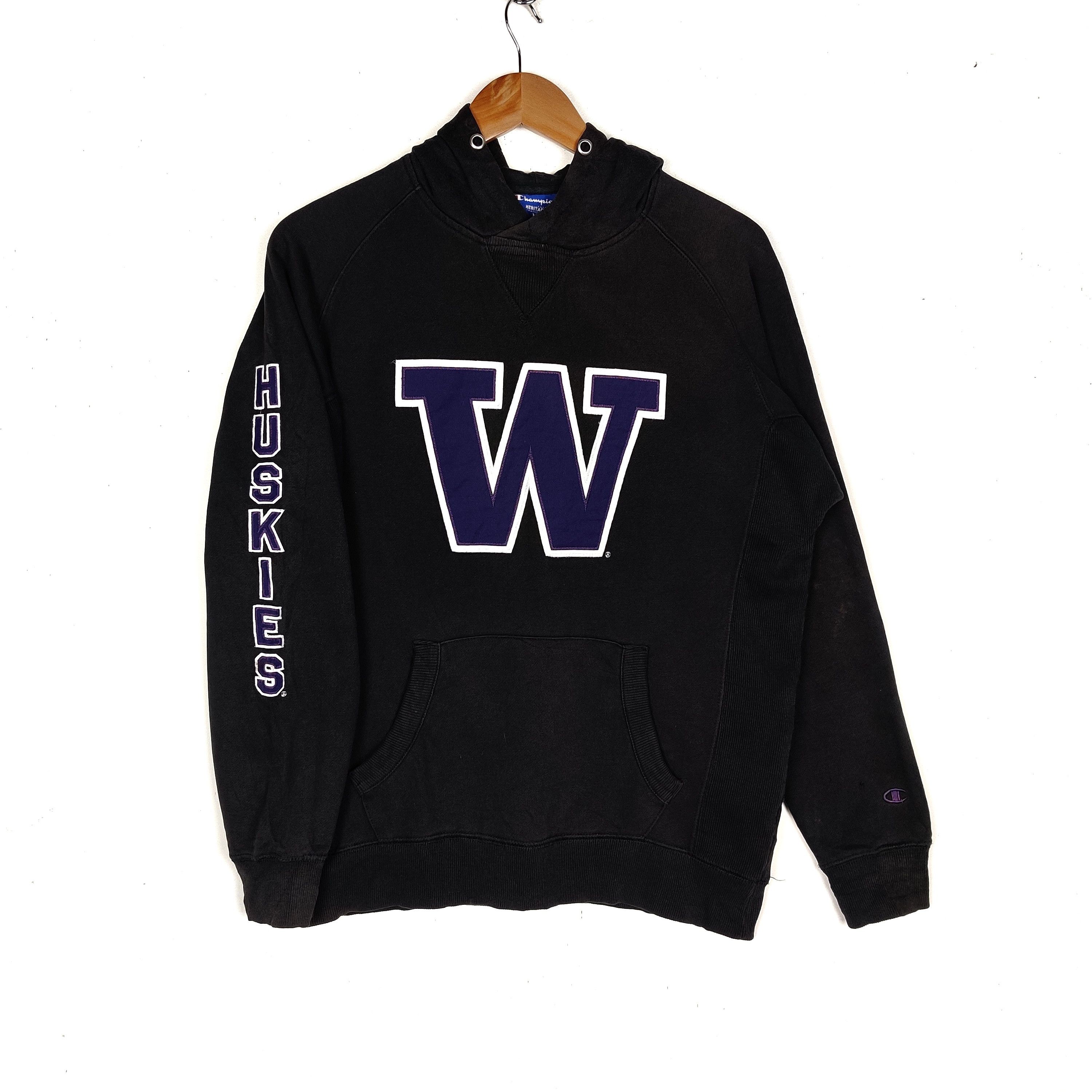 Champion Vintage Champion Washington Huskies Hoodie Embroidered Size US M / EU 48-50 / 2 - 1 Thumbnail