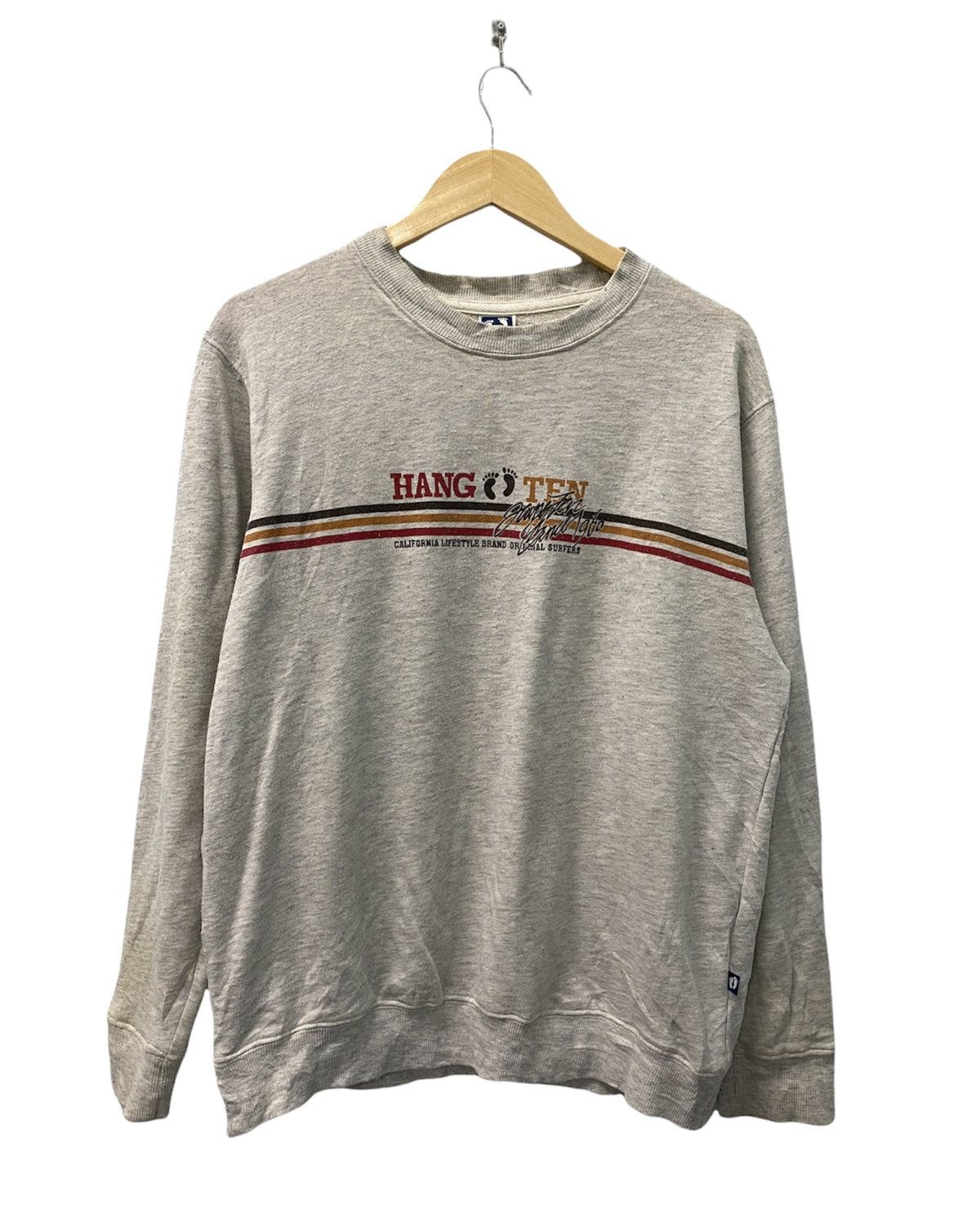 Hang Ten × Japanese Brand × Vintage Vintage Hang Ten Surf Style Sweatshirt Size US L / EU 52-54 / 3 - 1 Thumbnail