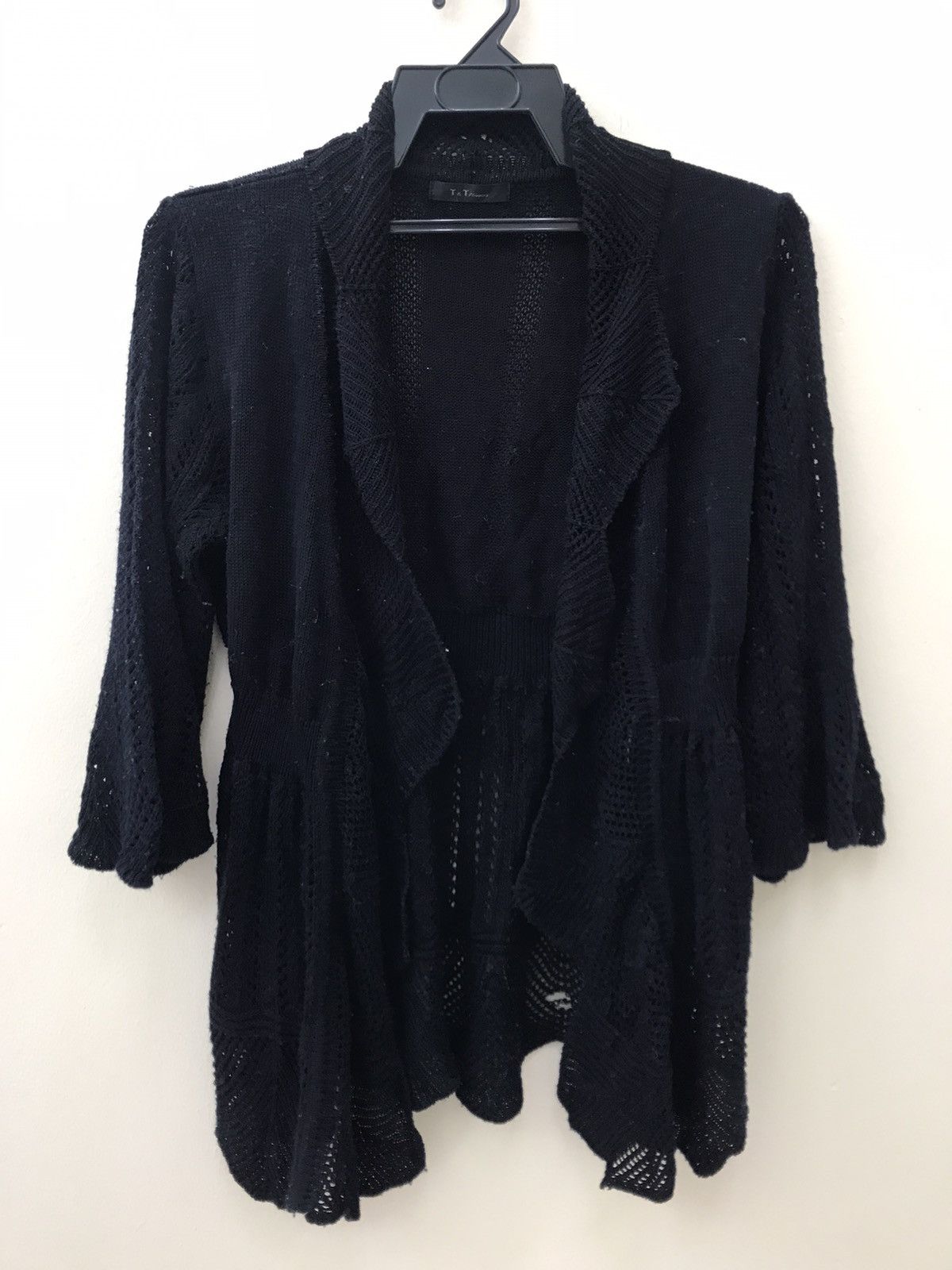 image of Aran Isles Knitwear x Coloured Cable Knit Sweater Vintage T&t Planning Knit Cardigan Nice Design in