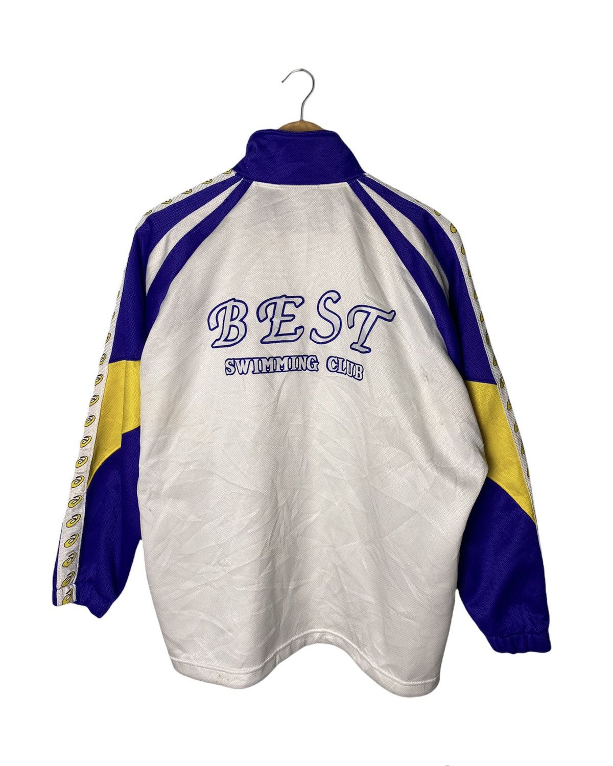 Asics × Vintage Vintage Asics Best Swimming Club Side Tape Track Jacket Size US L / EU 52-54 / 3 - 2 Thumbnail