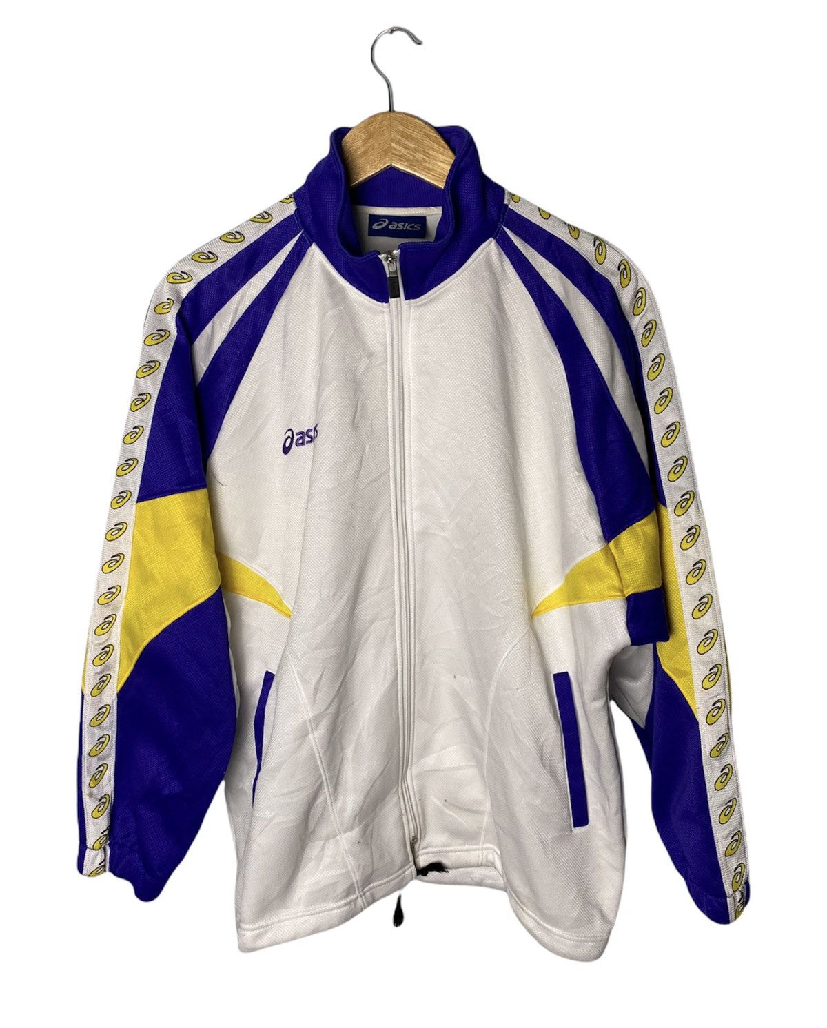 Asics × Vintage Vintage Asics Best Swimming Club Side Tape Track Jacket Size US L / EU 52-54 / 3 - 1 Thumbnail