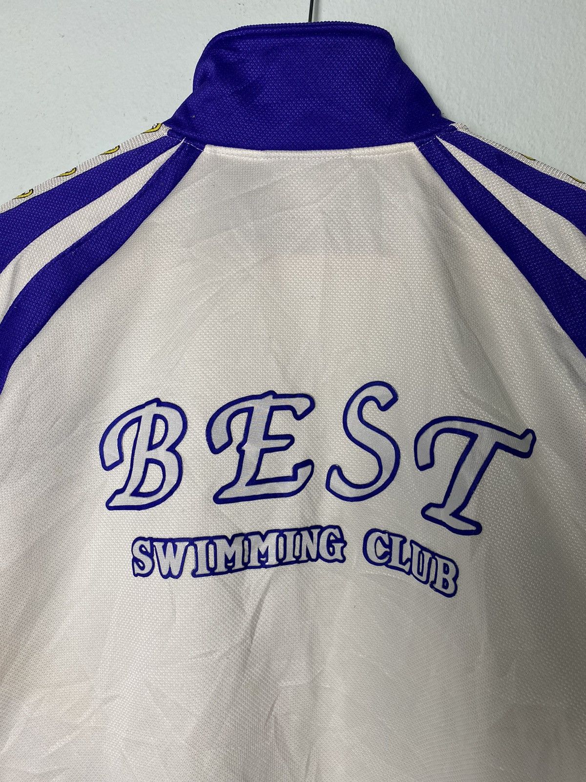 Asics × Vintage Vintage Asics Best Swimming Club Side Tape Track Jacket Size US L / EU 52-54 / 3 - 11 Thumbnail