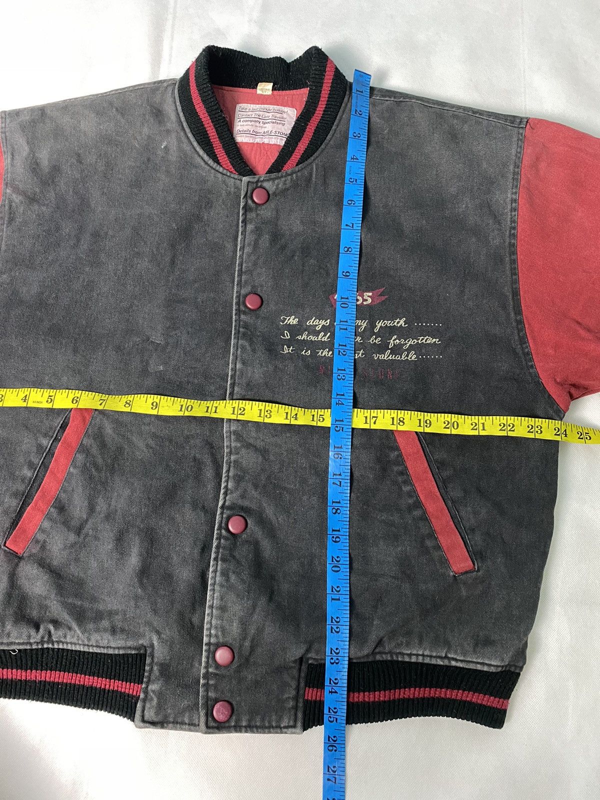 Japanese Brand × Milestone Vintage Milestone Varsity Jacket Sun Faded Size US M / EU 48-50 / 2 - 17 Thumbnail