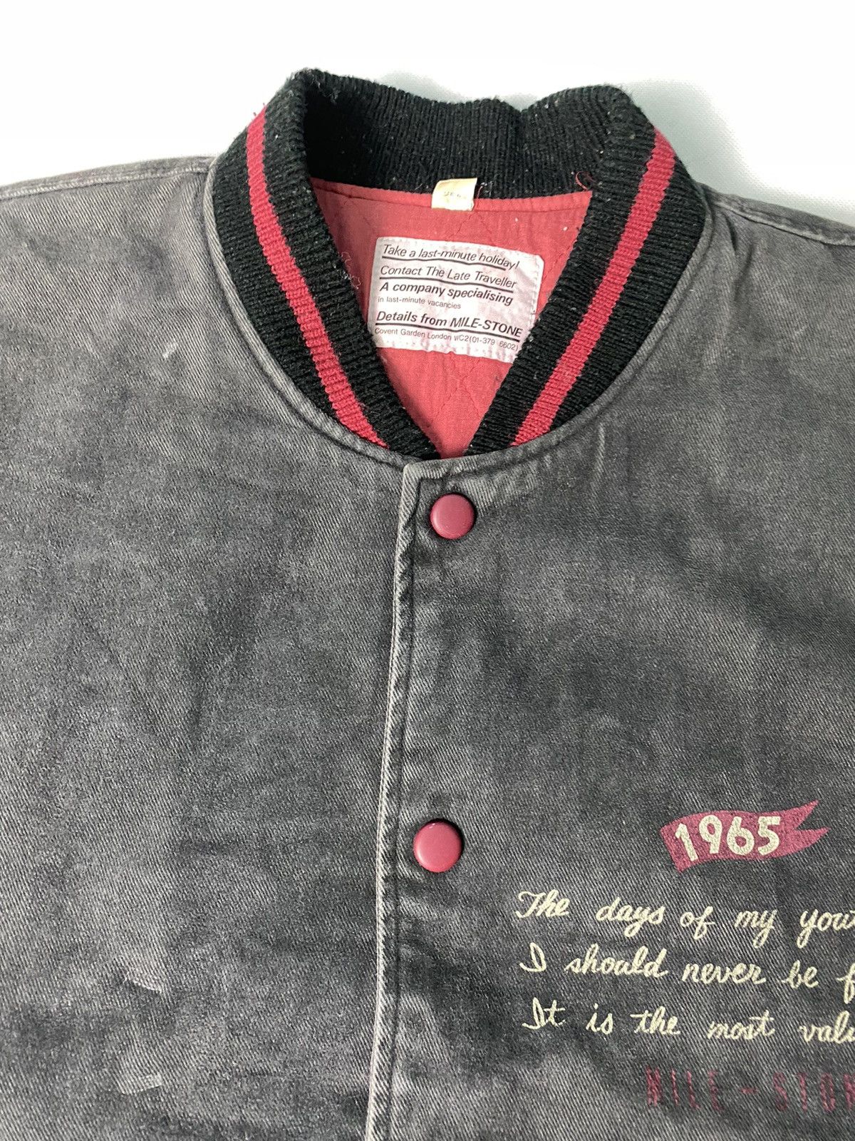 Japanese Brand × Milestone Vintage Milestone Varsity Jacket Sun Faded Size US M / EU 48-50 / 2 - 6 Thumbnail