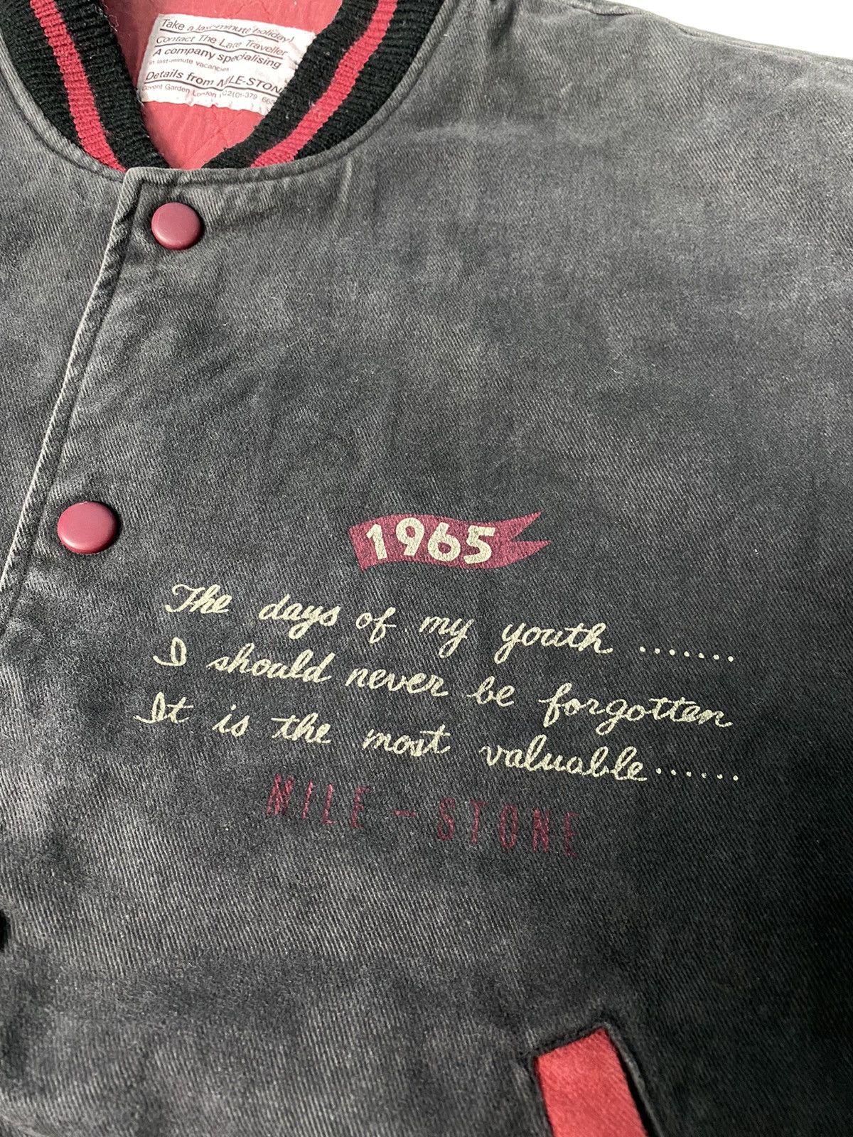 Japanese Brand × Milestone Vintage Milestone Varsity Jacket Sun Faded Size US M / EU 48-50 / 2 - 7 Thumbnail