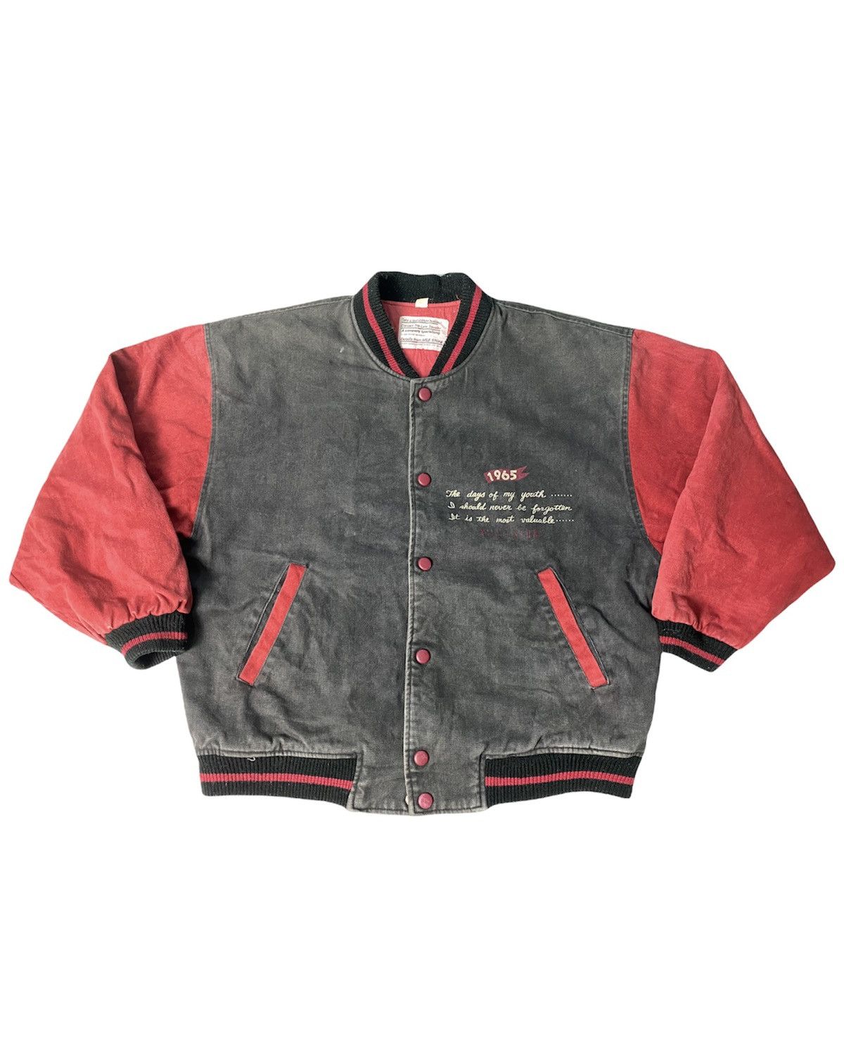 Japanese Brand × Milestone Vintage Milestone Varsity Jacket Sun Faded Size US M / EU 48-50 / 2 - 2 Thumbnail