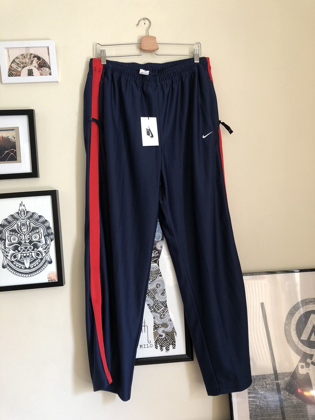 Image of Nike Lab Usa Trackpants Side Band Olympic Collection in Blue, Men's (Size 36)