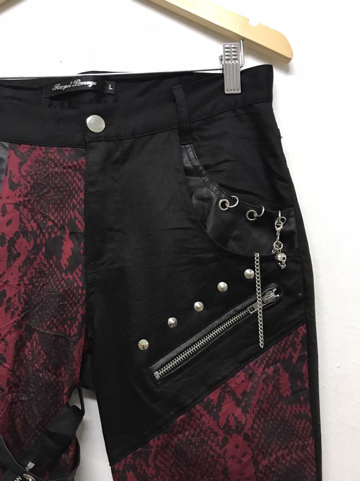 Japanese Brand Rare🥷🏿 Pexpot Revenge Seditionaries Bondage Punk Pants Size 31" - 5 Thumbnail