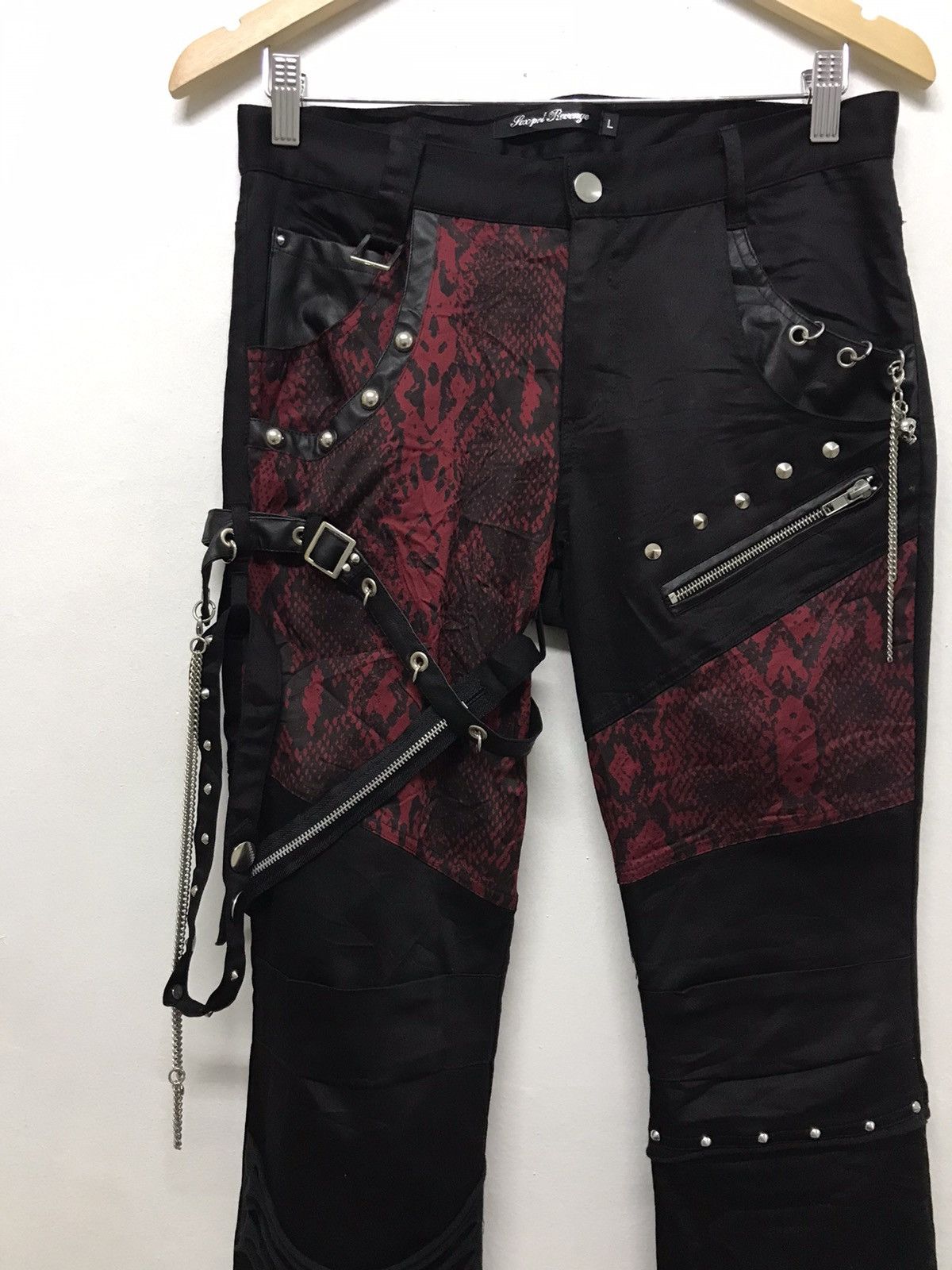 Japanese Brand Rare🥷🏿 Pexpot Revenge Seditionaries Bondage Punk Pants Size 31" - 9 Thumbnail