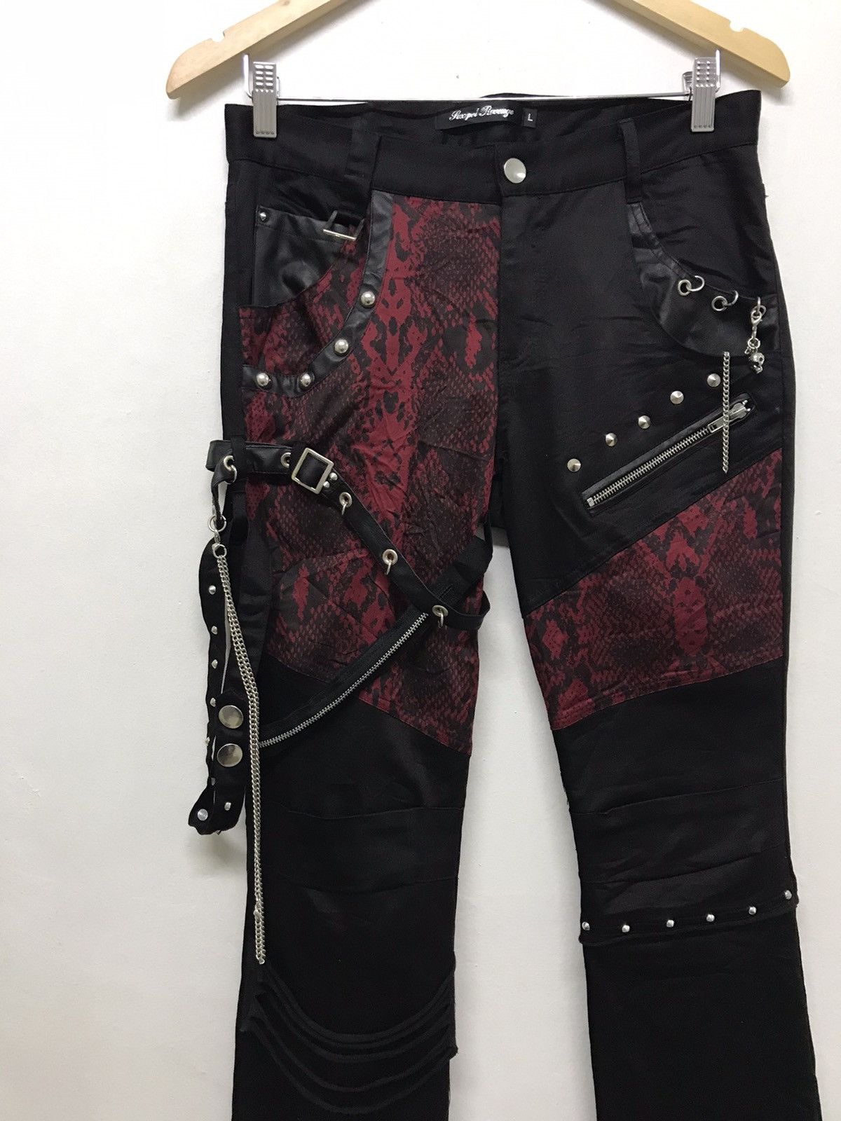 Japanese Brand Rare🥷🏿 Pexpot Revenge Seditionaries Bondage Punk Pants Size 31" - 3 Thumbnail