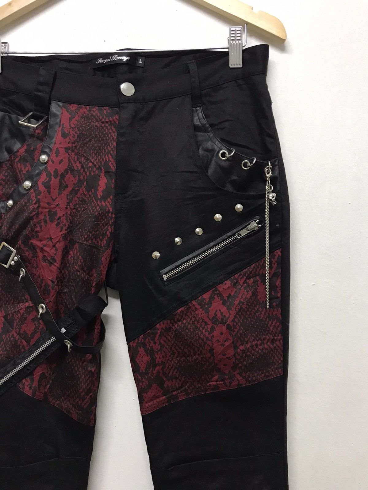 Japanese Brand Rare🥷🏿 Pexpot Revenge Seditionaries Bondage Punk Pants Size 31" - 8 Thumbnail