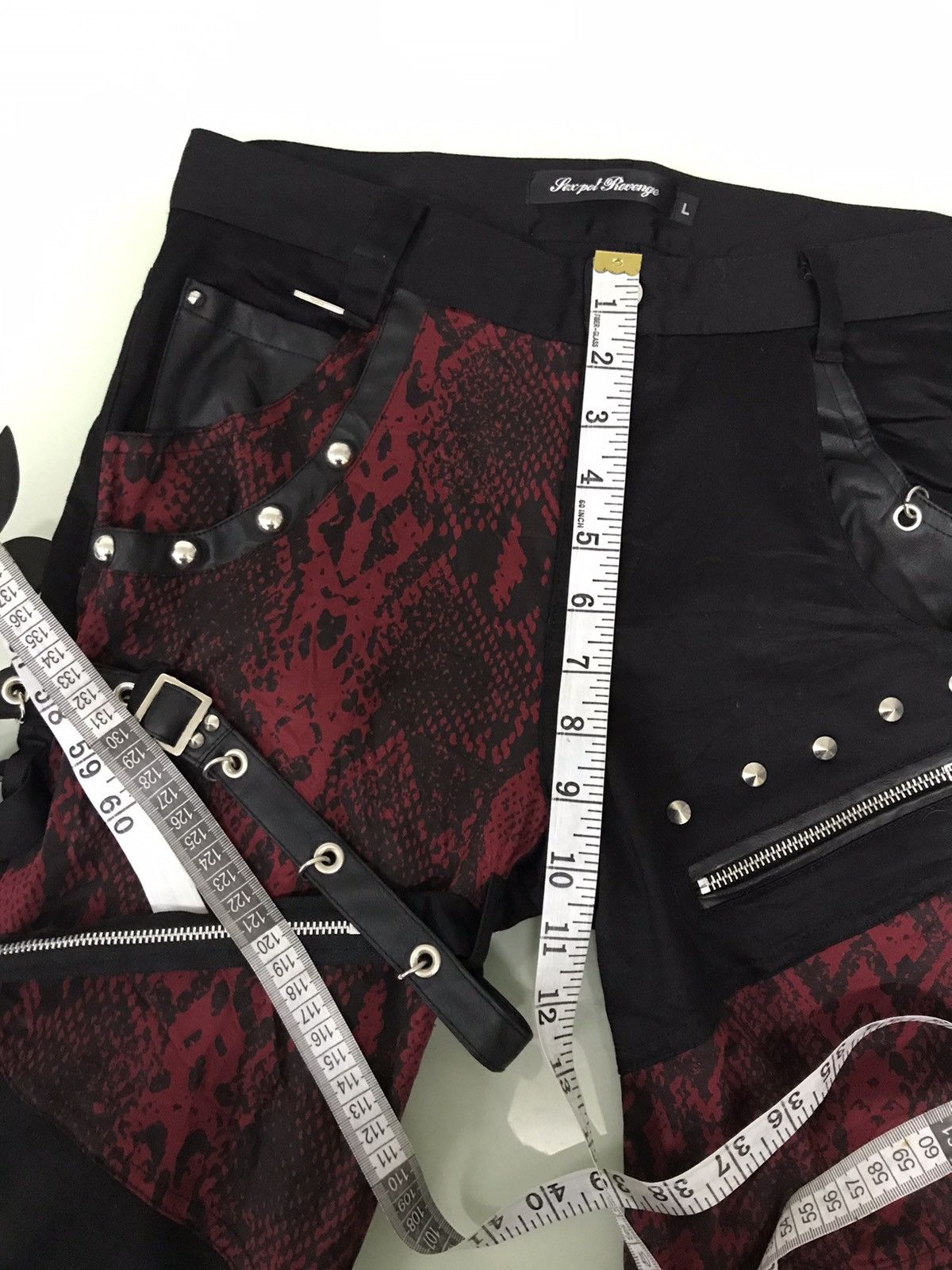 Japanese Brand Rare🥷🏿 Pexpot Revenge Seditionaries Bondage Punk Pants Size 31" - 19 Thumbnail