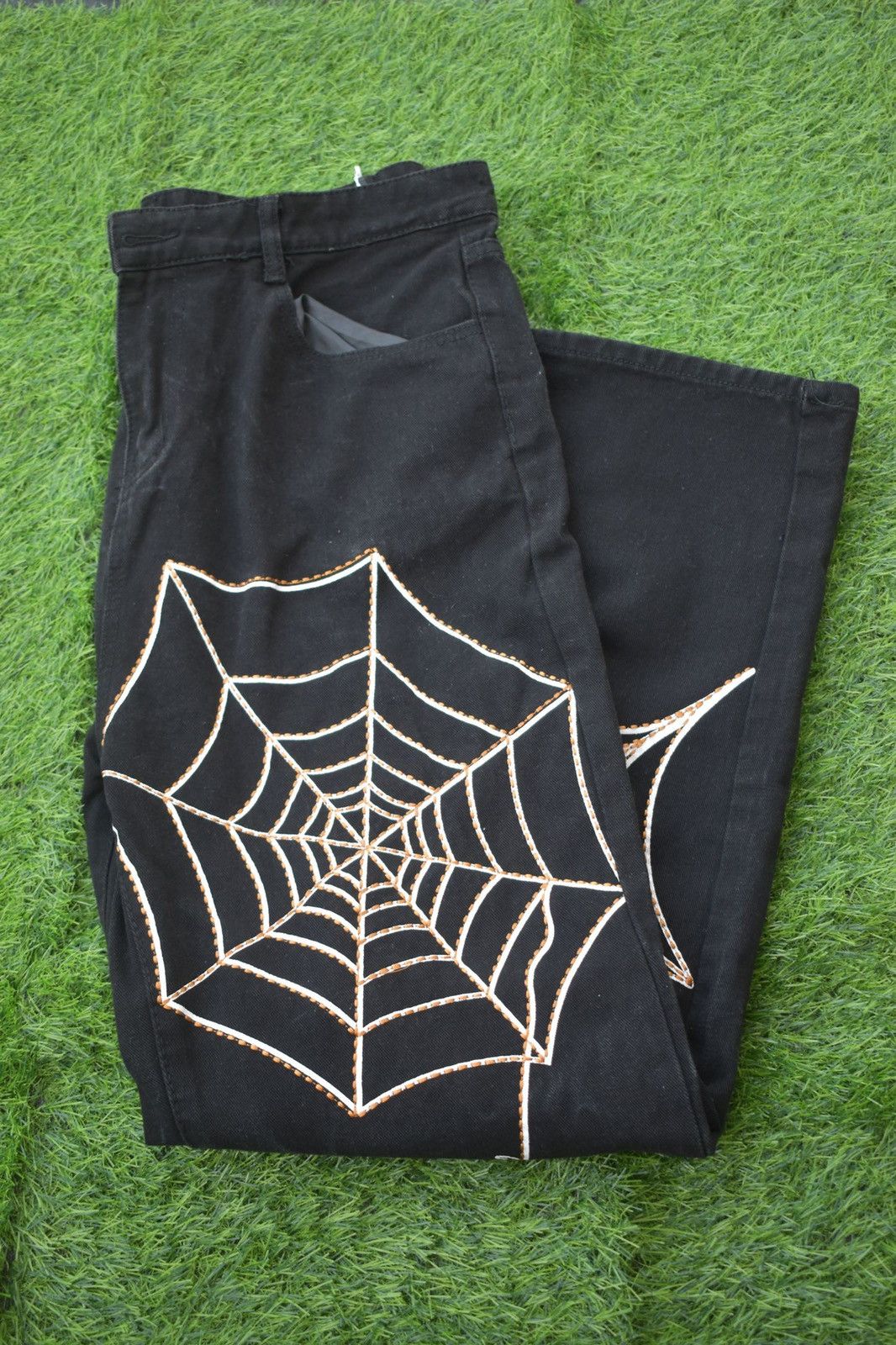 Japanese Brand × Vintage Black Spider Japanese brand pants Size US 35 - 2 Thumbnail