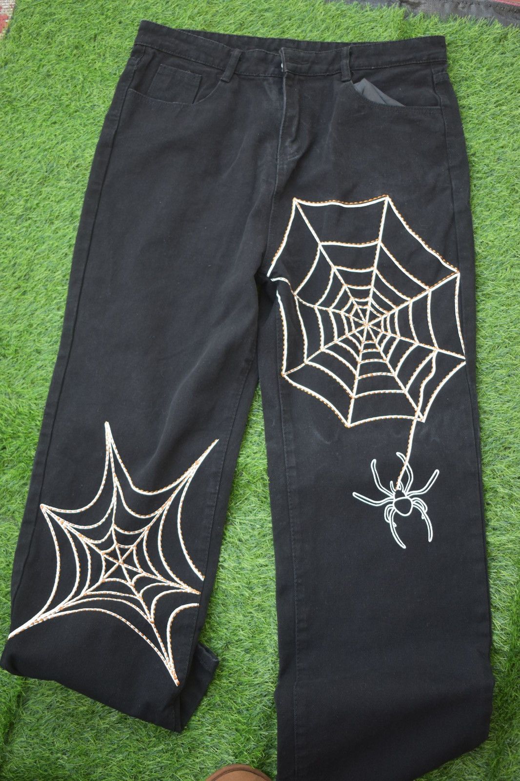 Japanese Brand × Vintage Black Spider Japanese brand pants Size US 35 - 4 Thumbnail