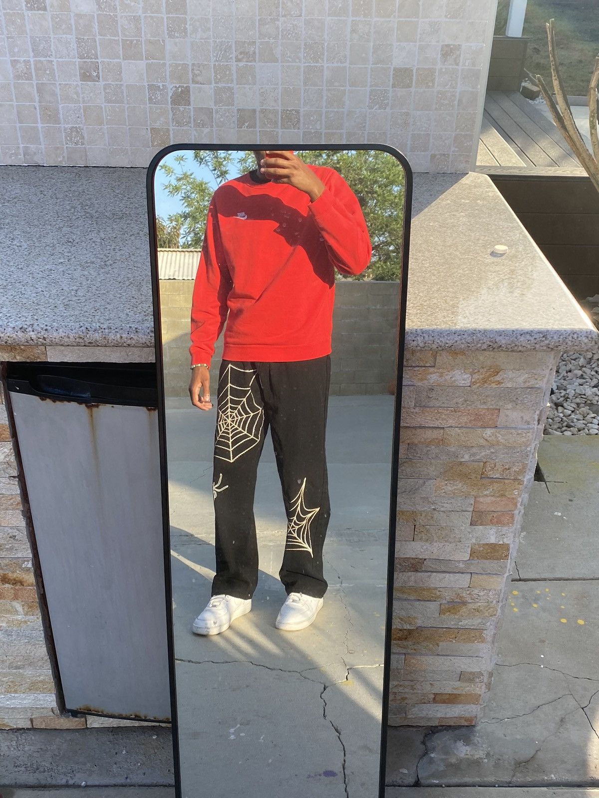 Japanese Brand × Vintage Black Spider Japanese brand pants Size US 35 - 1 Thumbnail