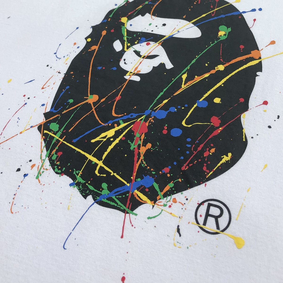 Bape Paint Splatter Ape Head Tee Size S / US 4 / IT 40 - 4 Thumbnail