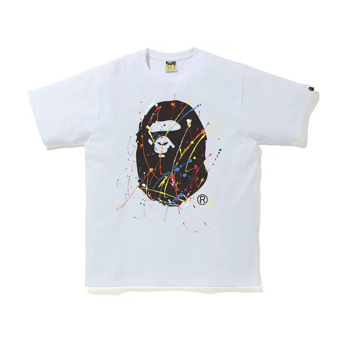 Bape Paint Splatter Ape Head Tee Size S / US 4 / IT 40 - 1 Thumbnail