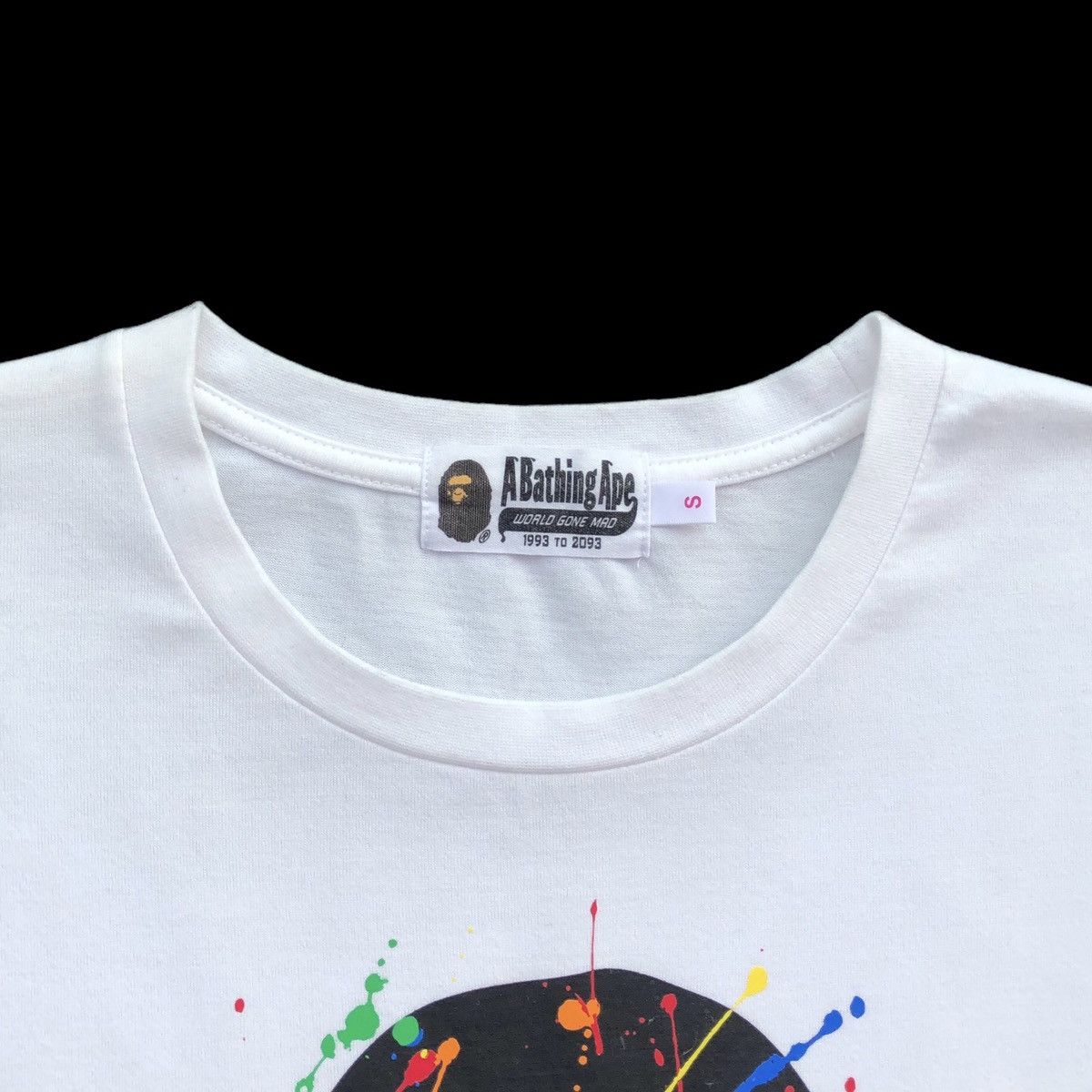 Bape Paint Splatter Ape Head Tee Size S / US 4 / IT 40 - 8 Thumbnail